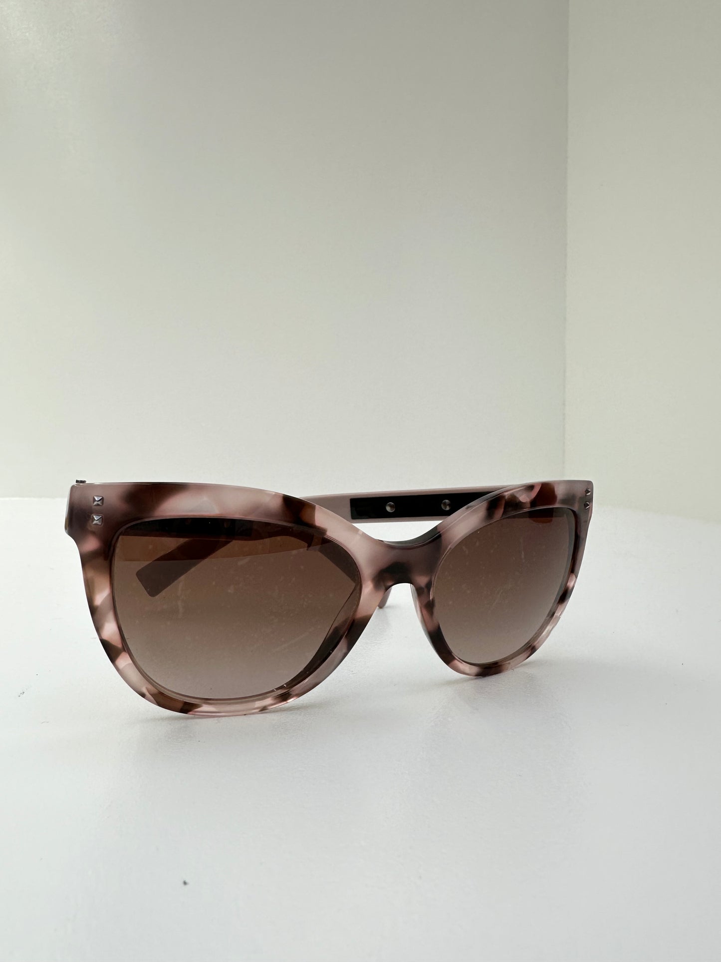 Valentino Tortoise Rockstud Sunglasses
