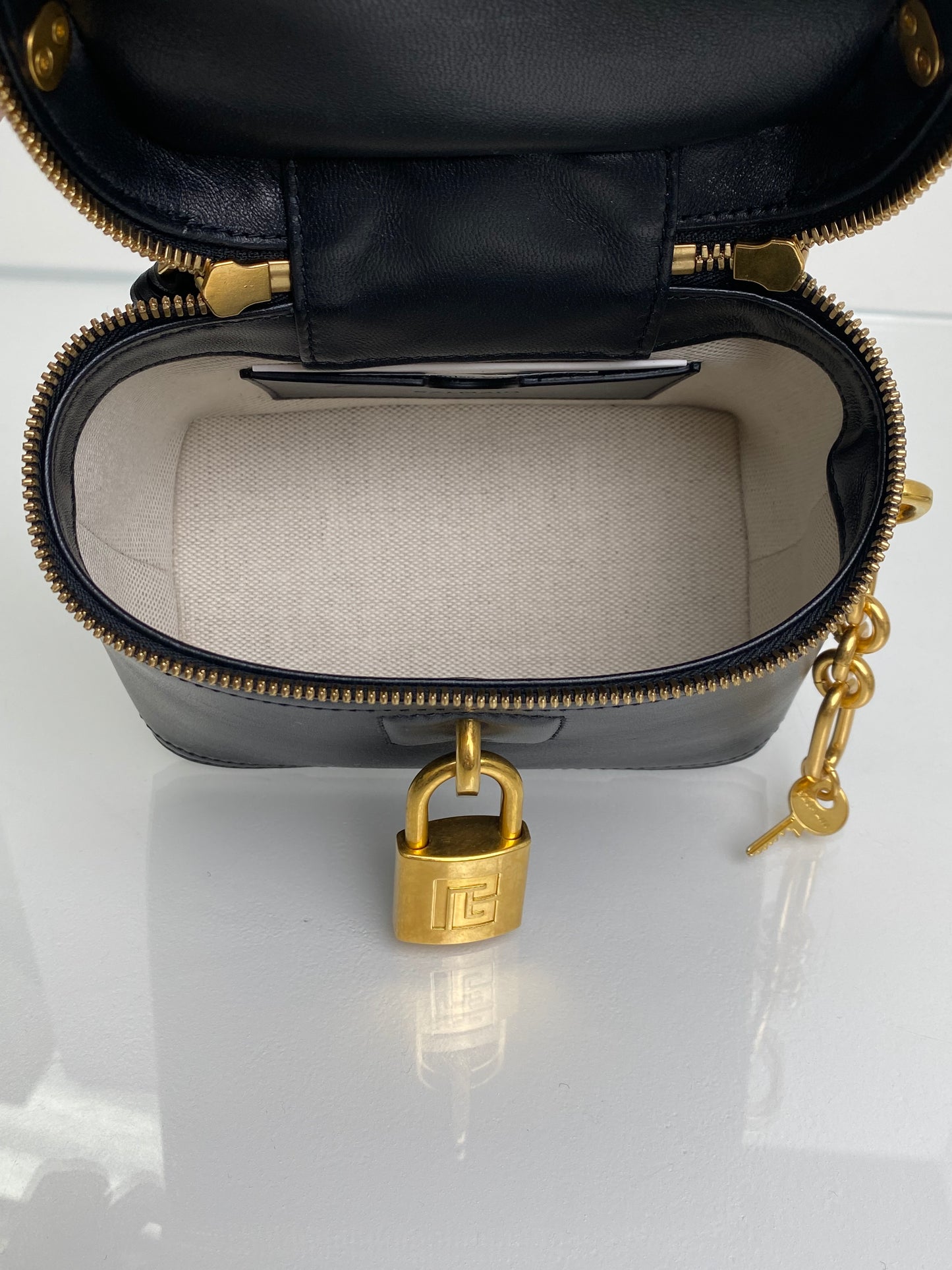 Balmain Black Pulse Vanity Bag GHW