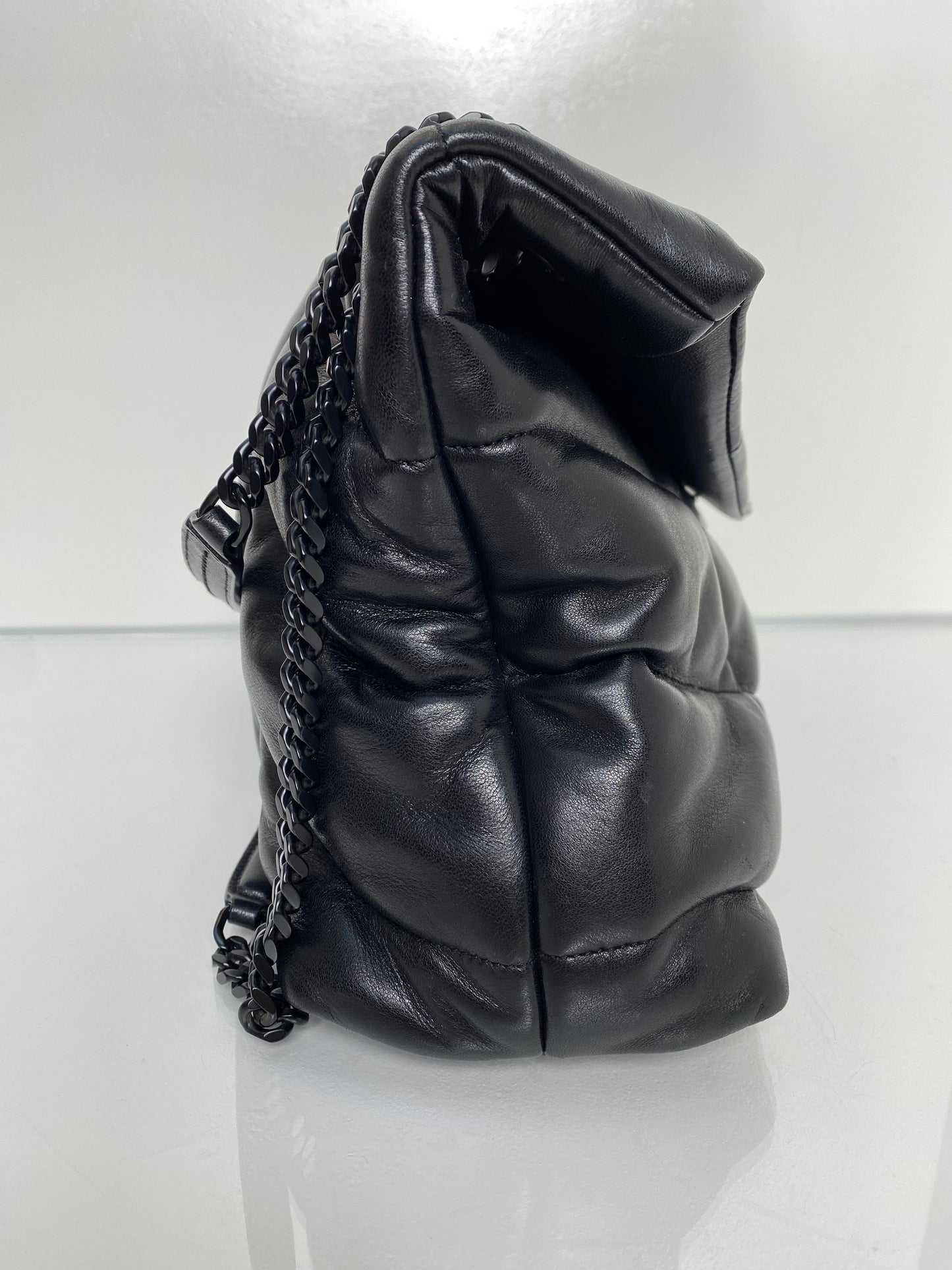 Saint Laurent Black Lou Lou Puffer Bag BHW