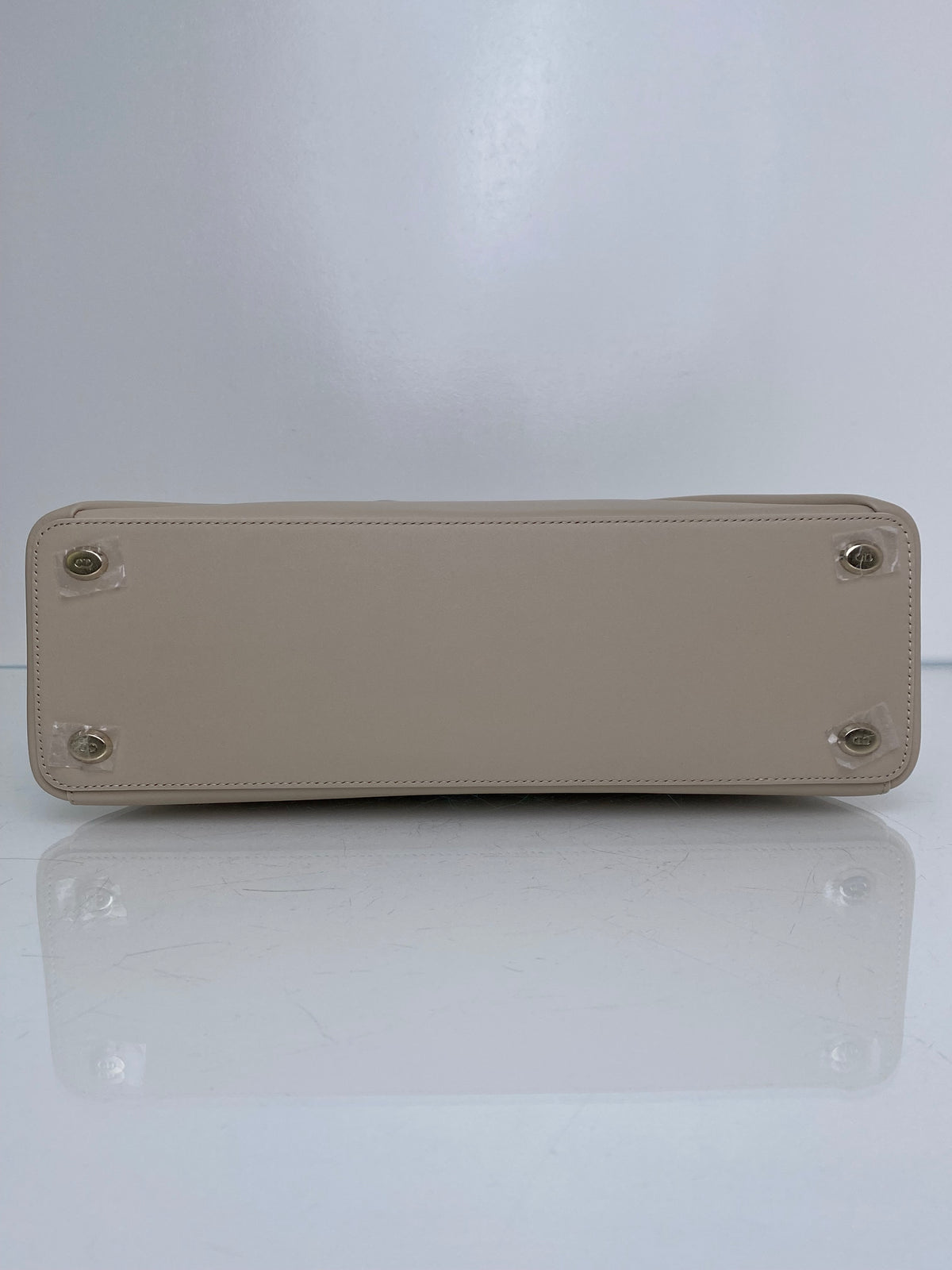 Dior Beige Leather Top Handle Cigale Bag GHW
