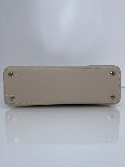 Dior Beige Leather Top Handle Cigale Bag GHW