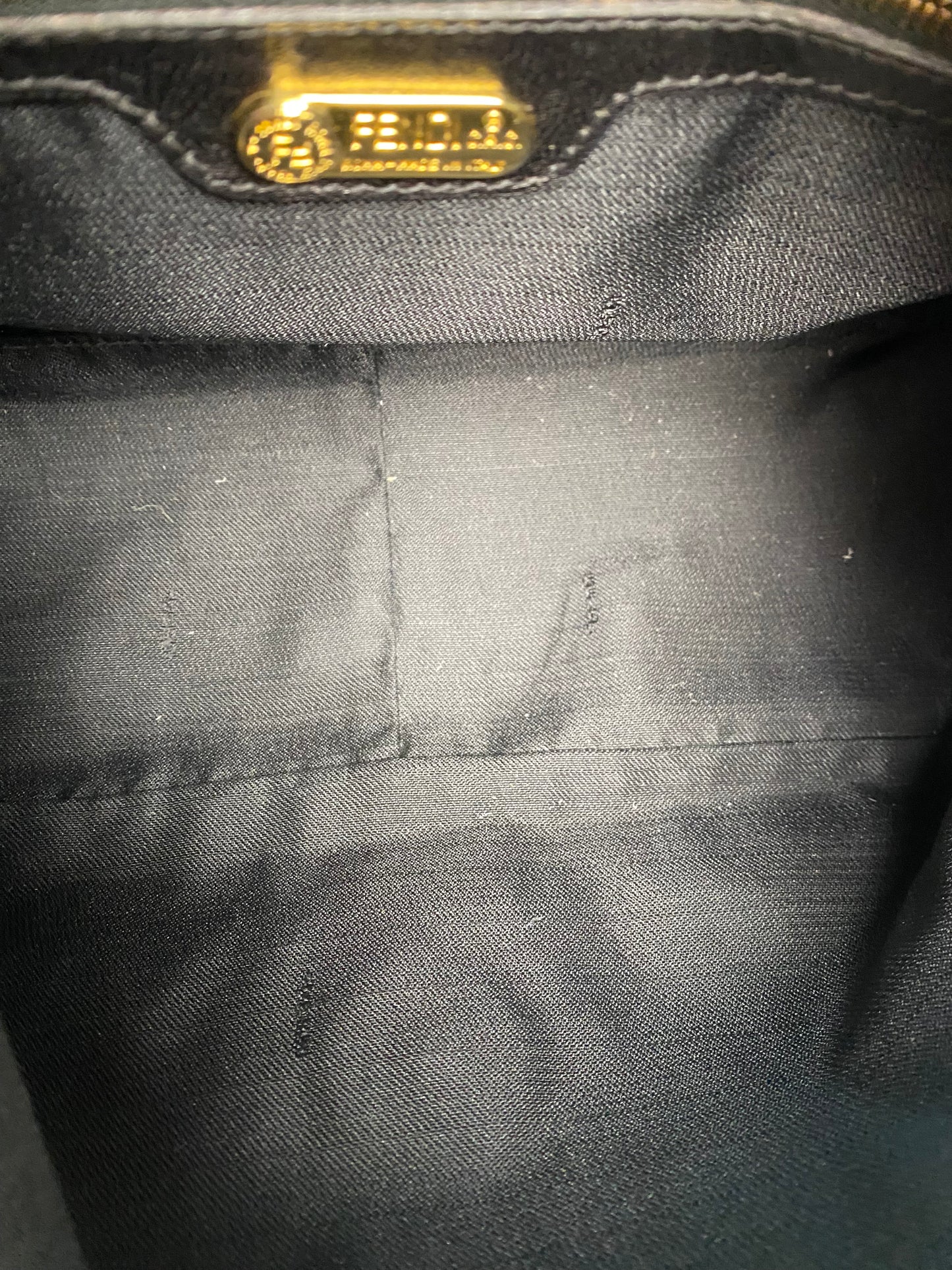 Fendi Black Pony Hair Mama Baguette GHW