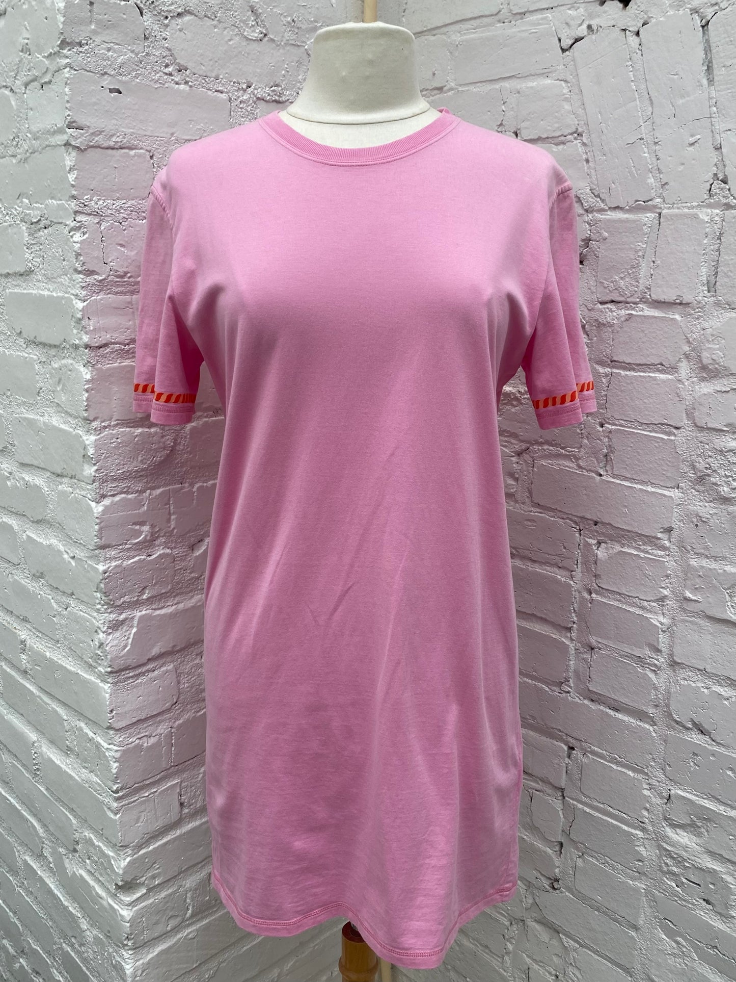 Hermes Light Pink & Orange T-Shirt Dress, 38 (As Is)