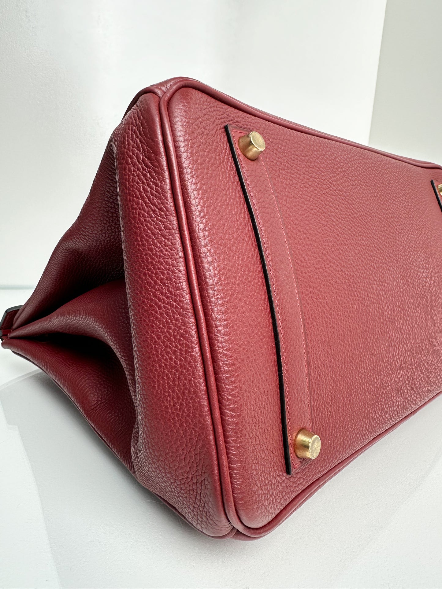 Hermes Birkin 35 Rouge H Togo GHW #E