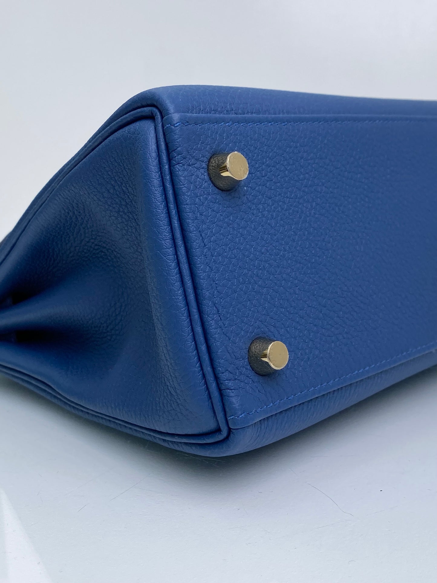 Hermes Kelly 25 Bleu Agate Togo GHW #K
