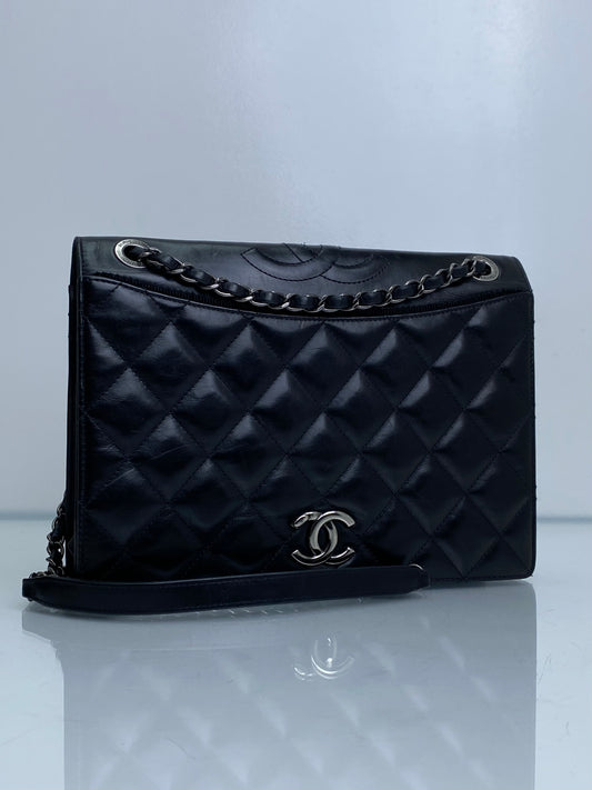 Chanel Black Ballerine Quilted Calfskin Medium Flap Bag RHW #21