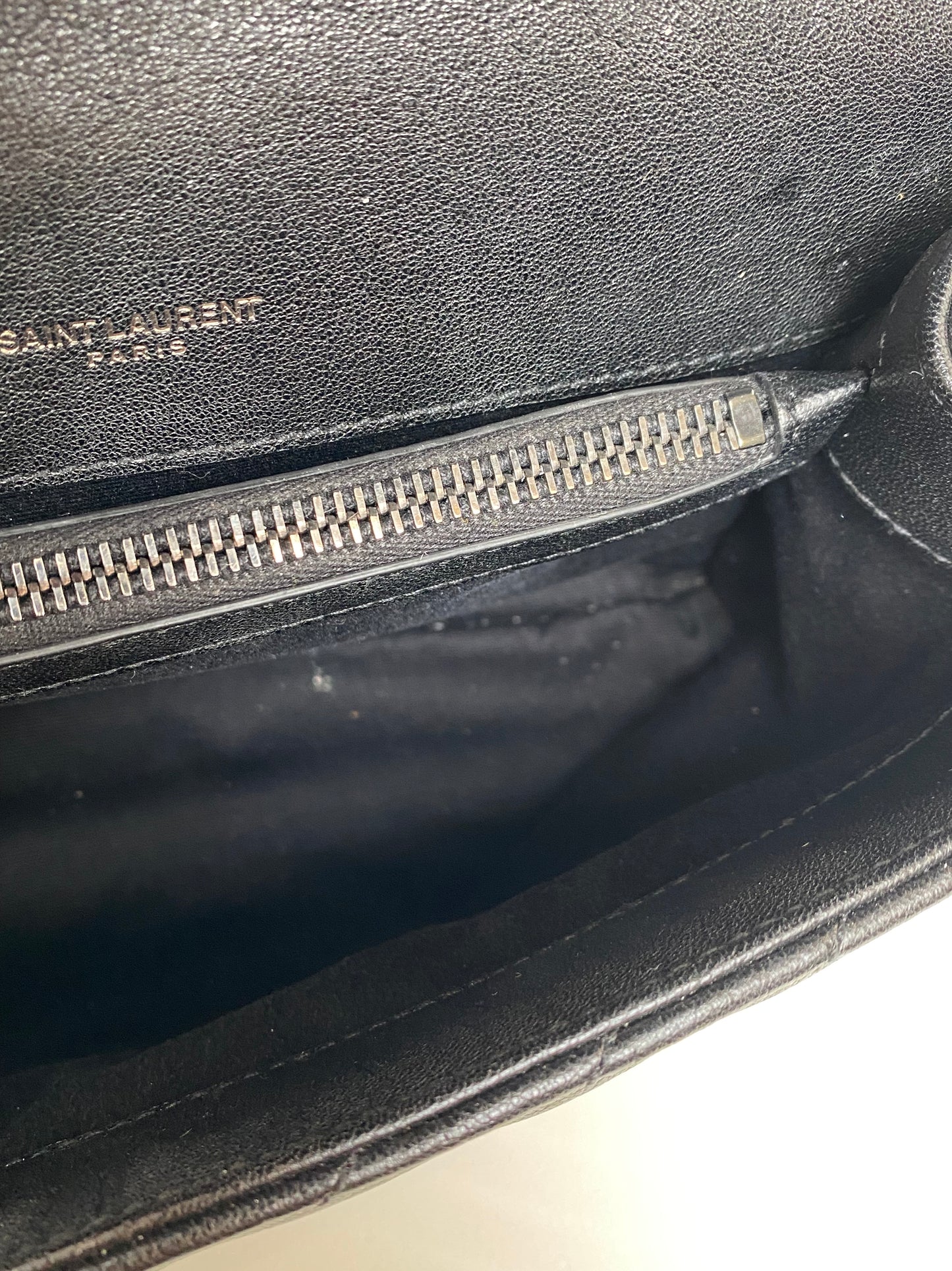 Saint Laurent Black Chevron College Tophandle Bag RHW