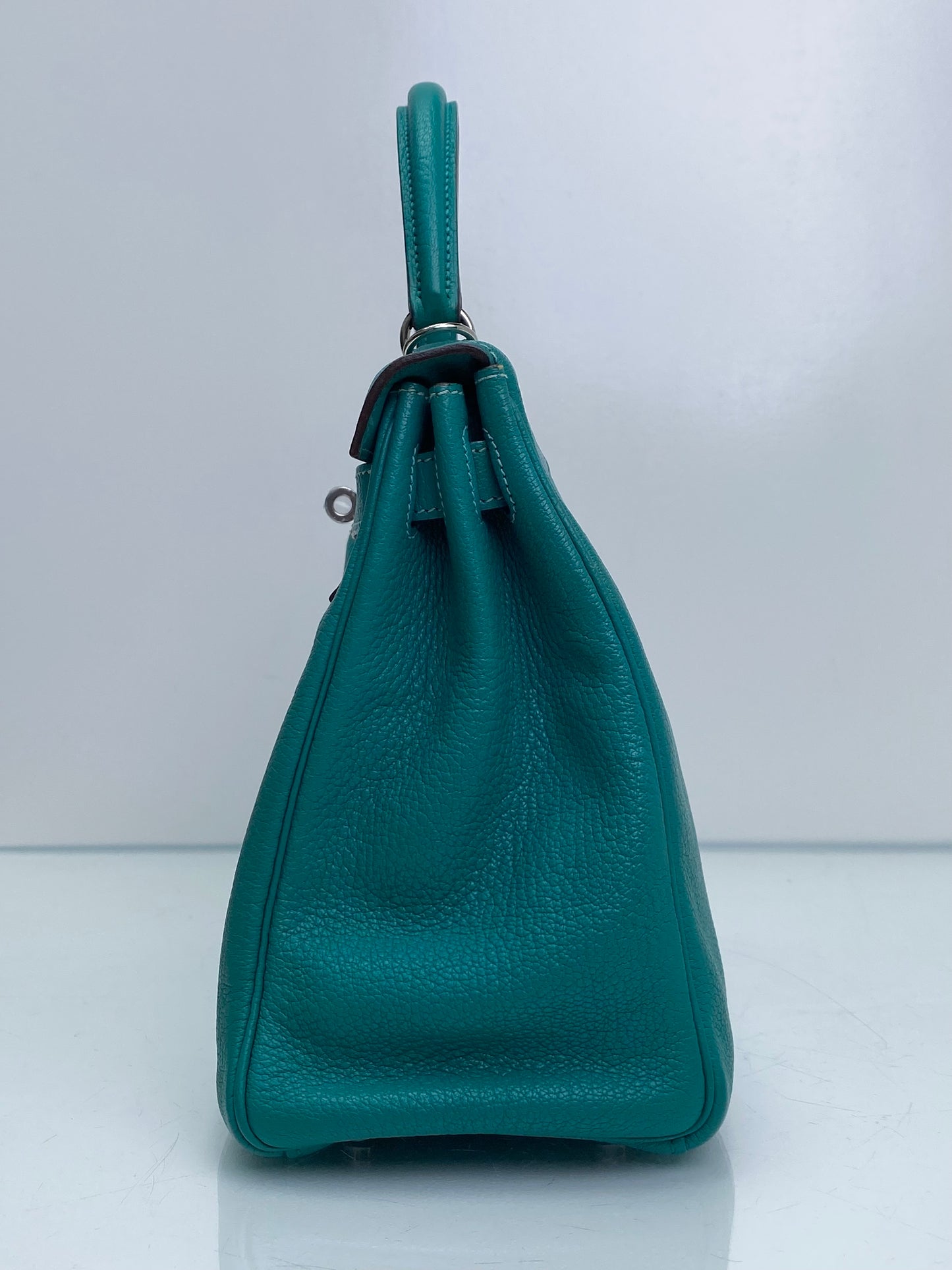 Hermes Kelly 28 Lagoon Chèvre PHW #L