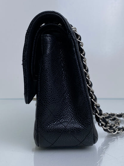 Chanel Black Caviar Classic Medium Flap Bag SHW
