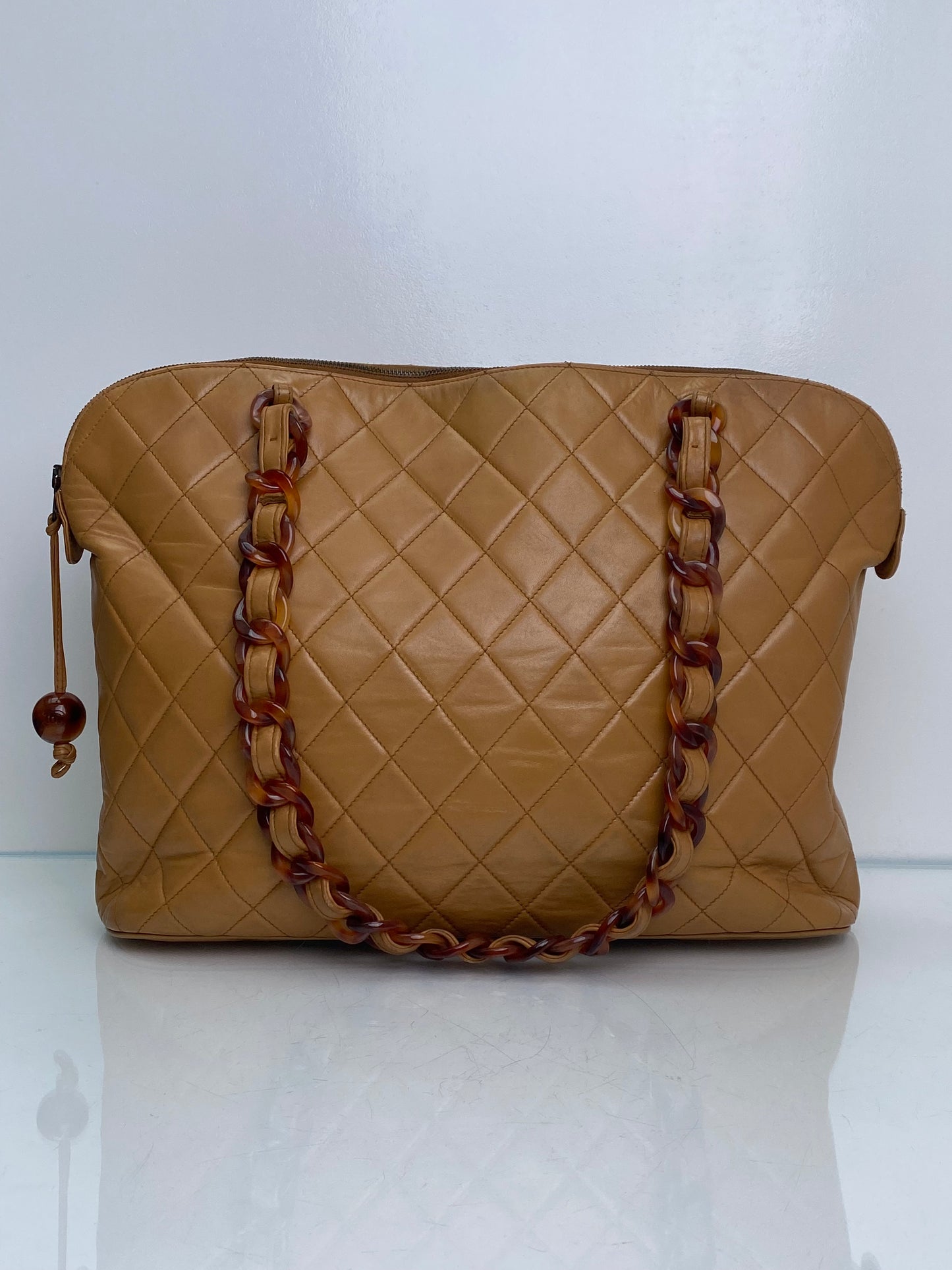 Chanel Vintage Tote Beige Tortoise/GHW