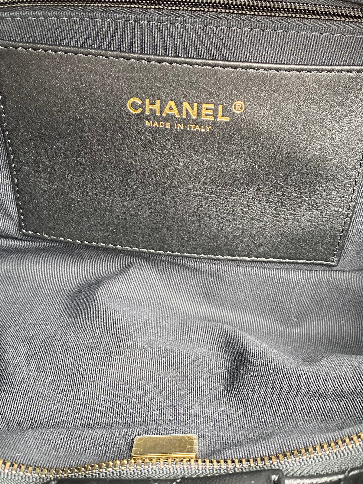 Chanel 2025 Black Lambskin Bow Bag GHW