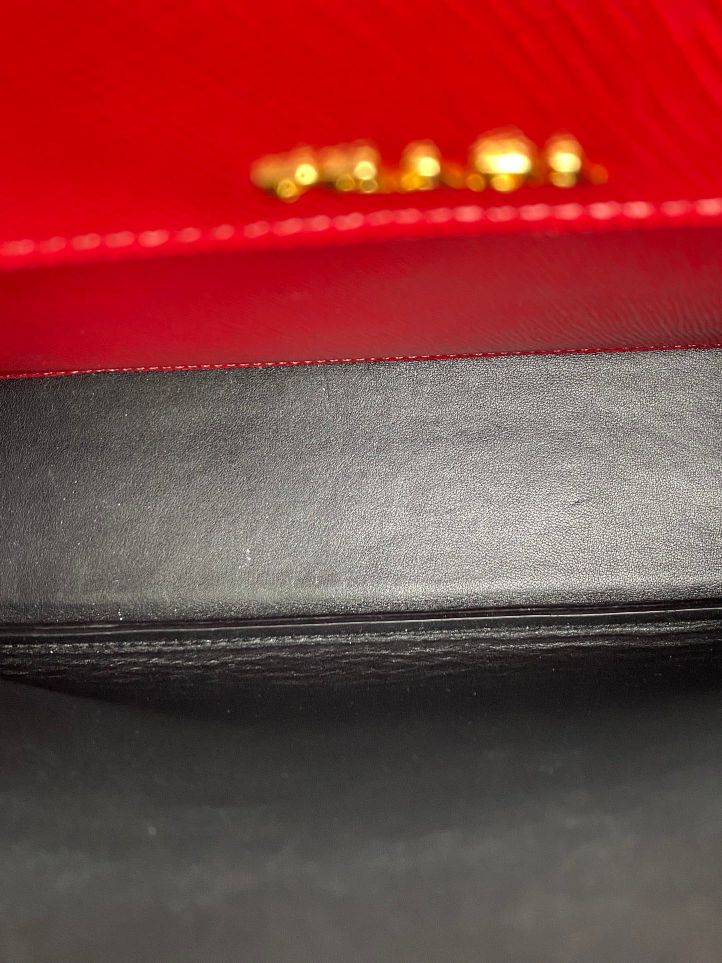 Prada Red Saffiano Cuir Double Tote Bag GHW