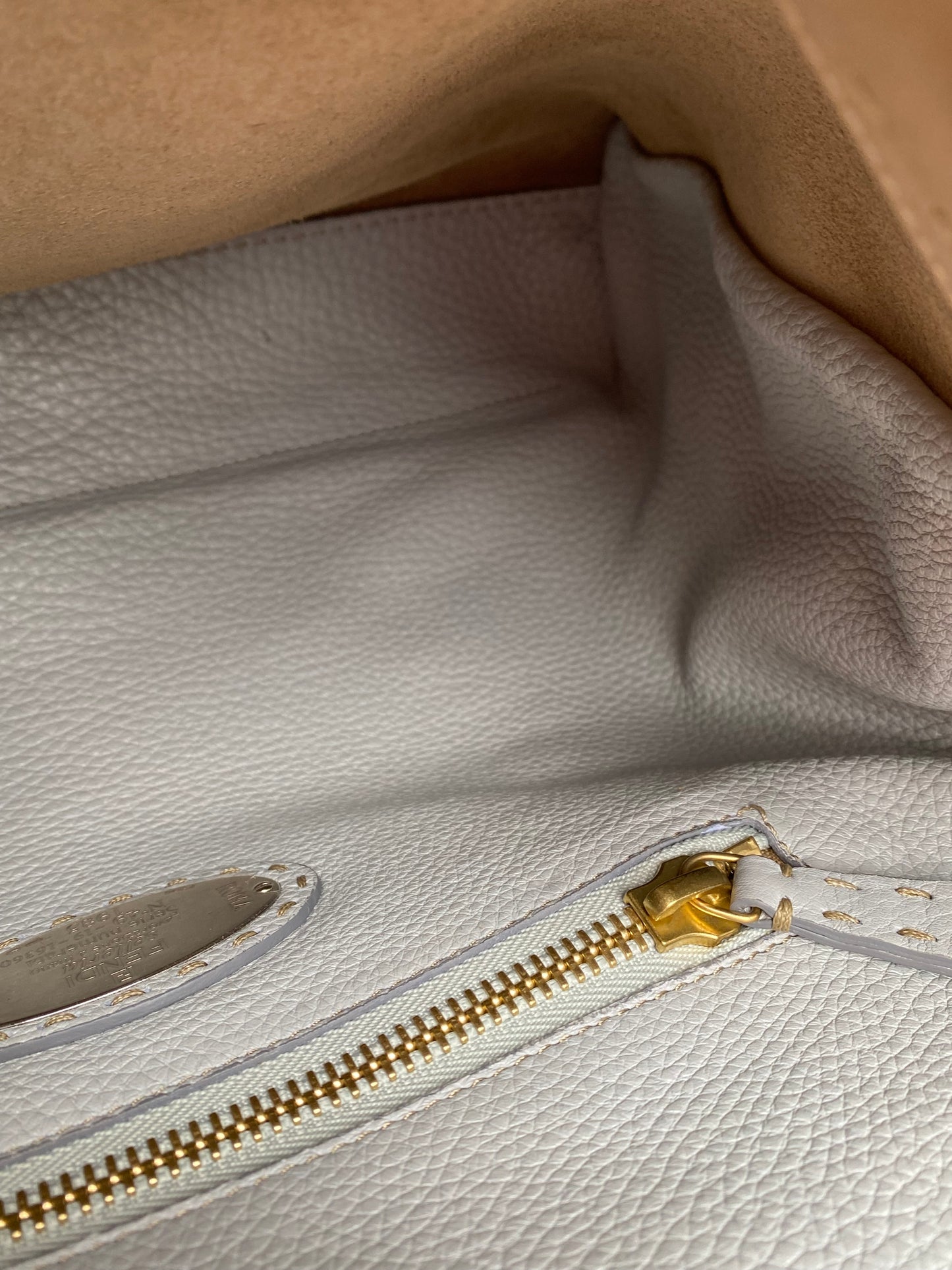 Fendi Beige & Grey Peekaboo Tote Bag TTHW