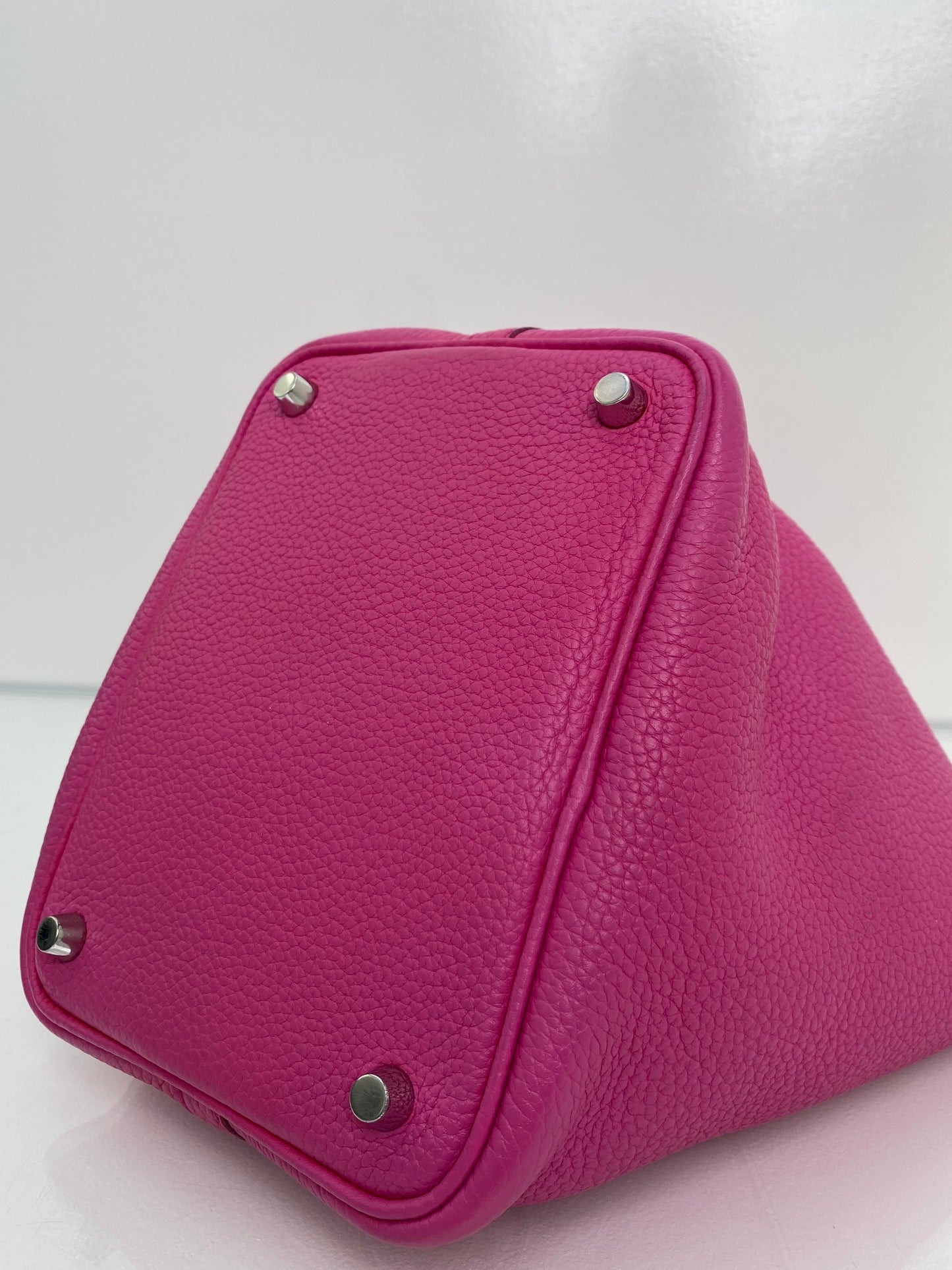 Hermes Picotin 18 Rose Mexico Clemence PHW #R