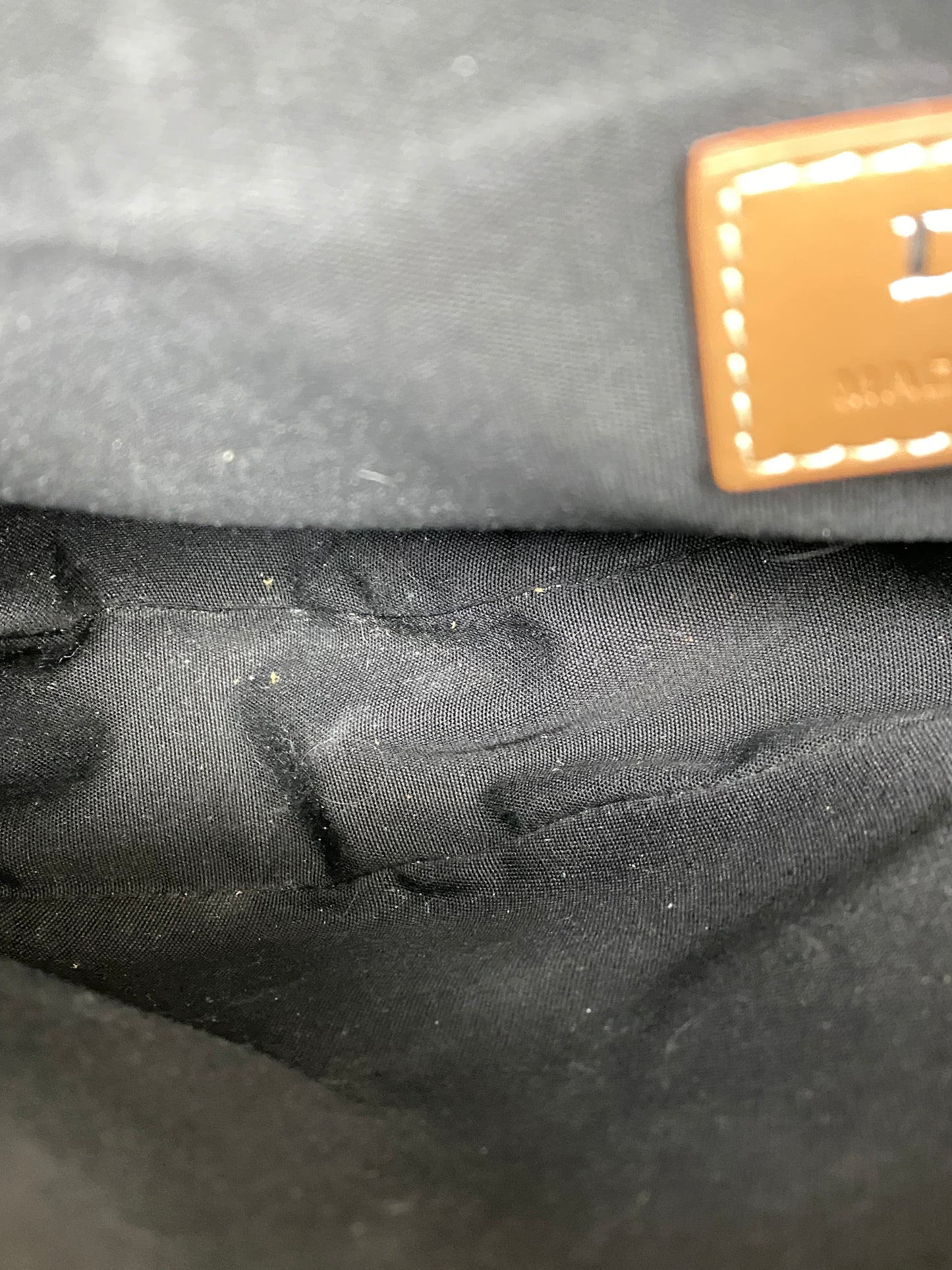 Christian Dior Diamond Logo Canvas Saddle Bag Taupe