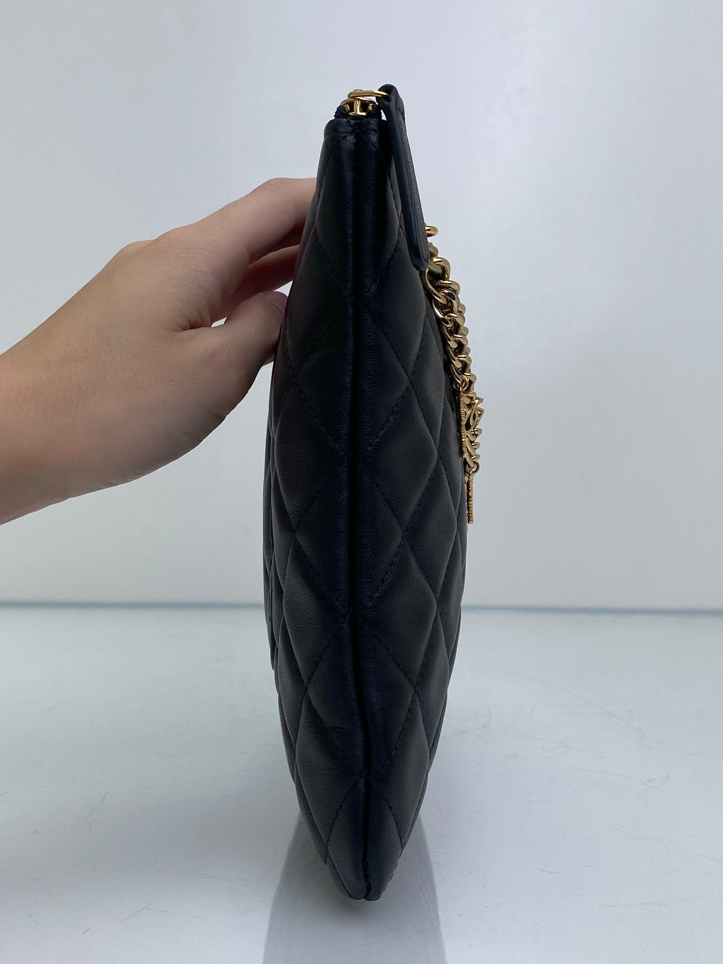 Chanel Black Egyptian Amulet All About Chains O Case Clutch TTHW
