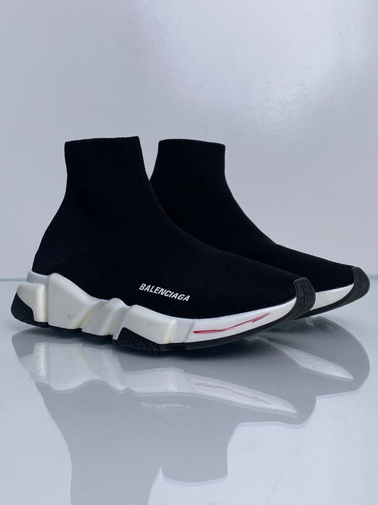 Balenciaga Black Speed Recycled Knit Sneakers, 9