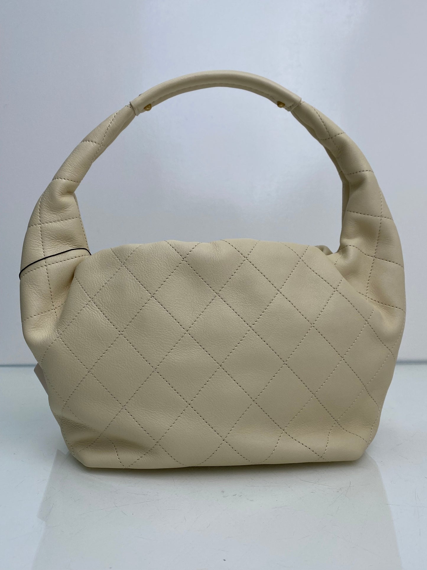 Chanel 26C Light Beige Quilted Hobo Bag GHW