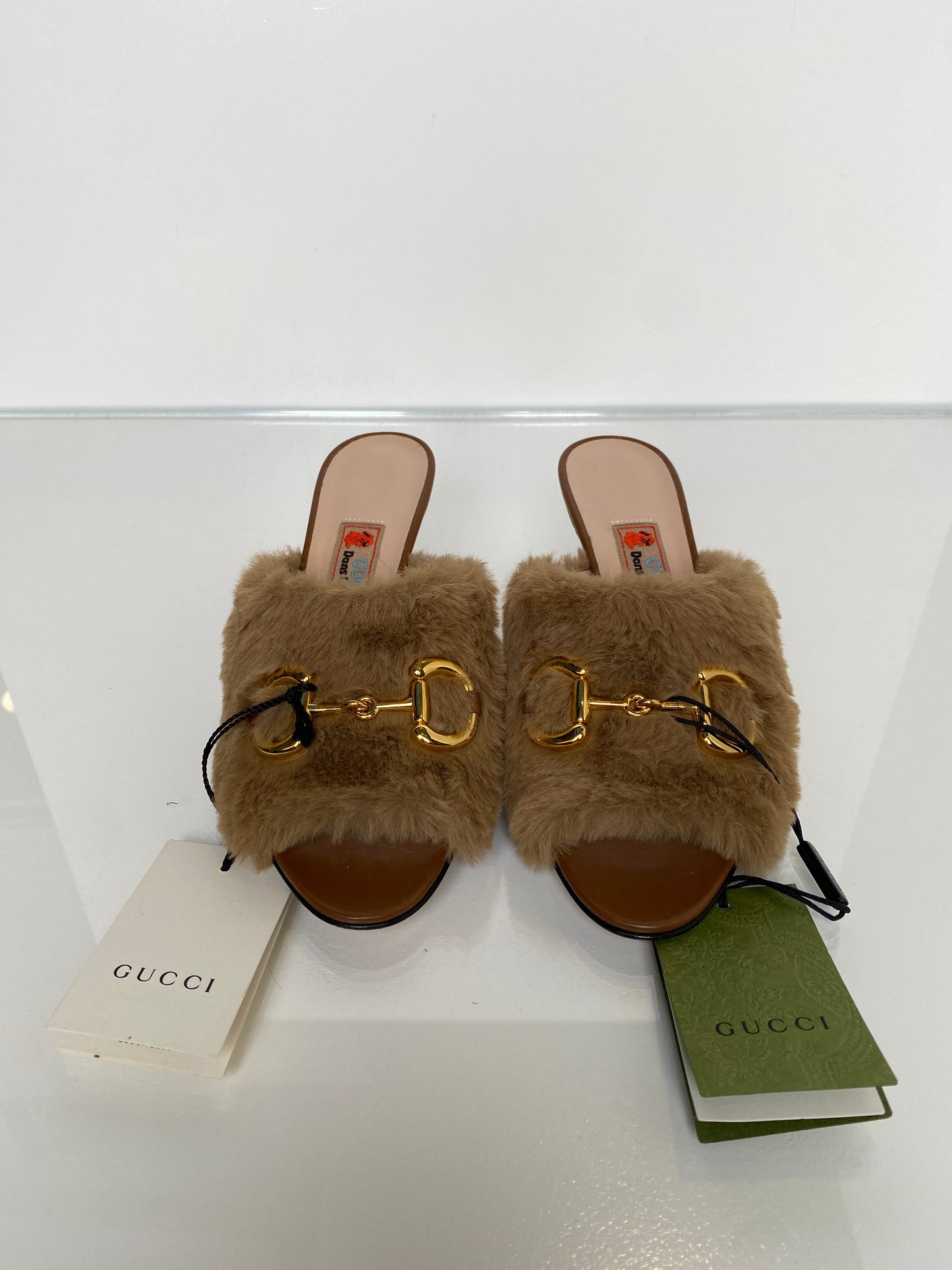 Gucci x Dans Lovert Brown Fur Heels, 38