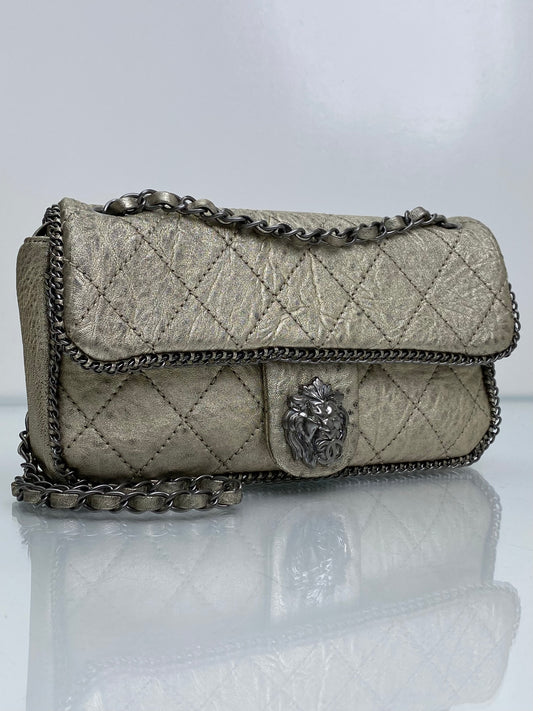 Chanel Champagne Leo Lion Flap Bag SHW #11