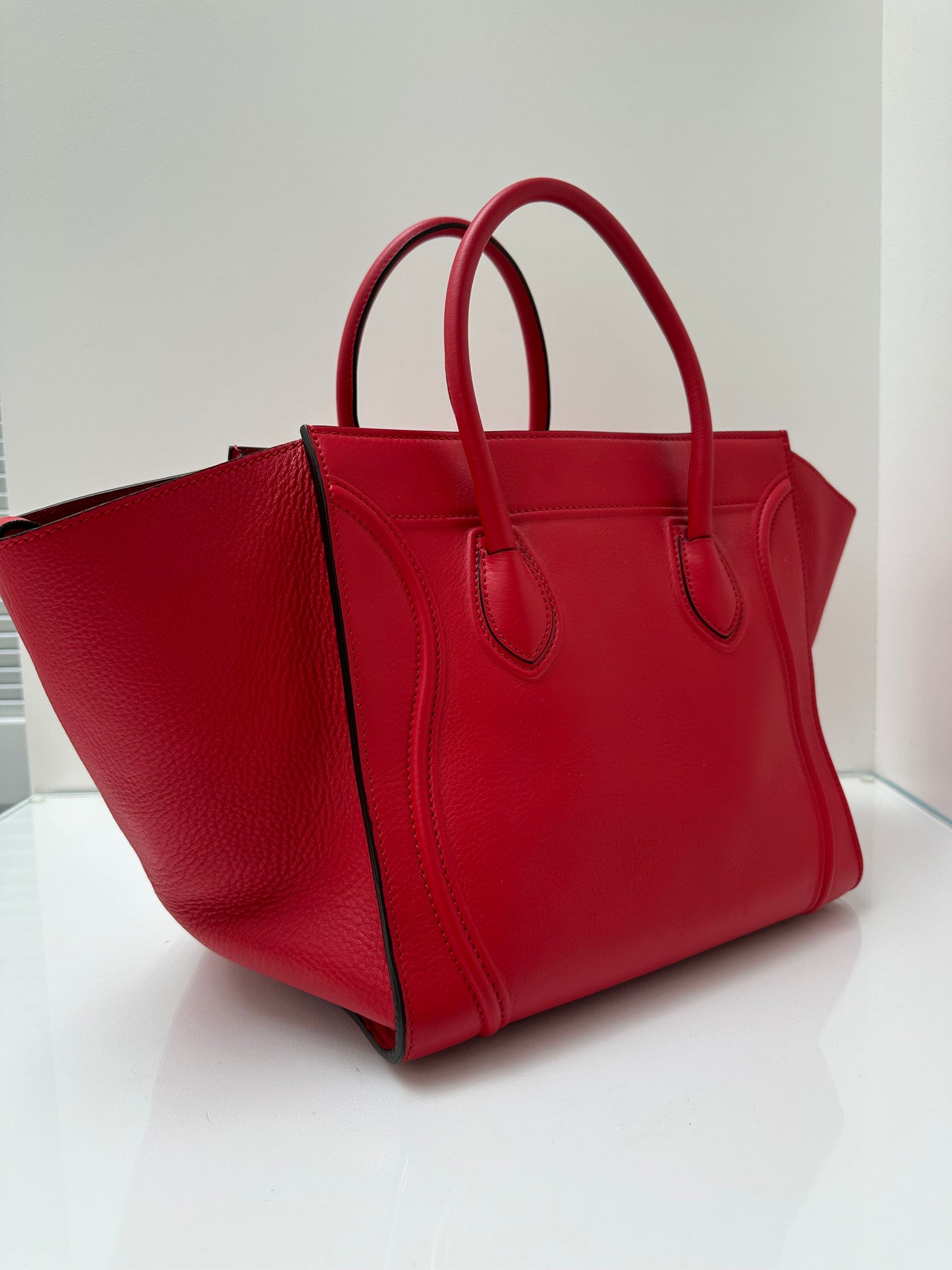 Celine Red Phantom Luggage Tote