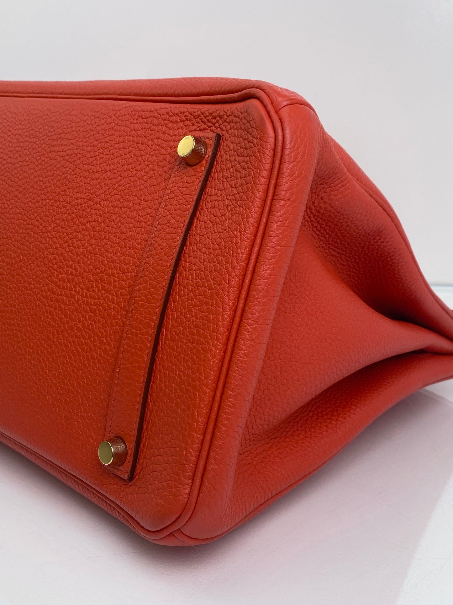 Hermes Birkin 35 Rouge Pivoine Togo GHW #X