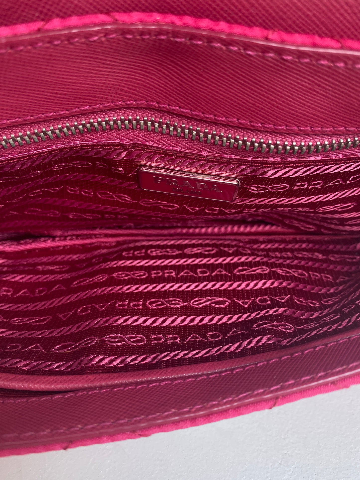 Prada Pink Tessuto Crossbody Bag SHW