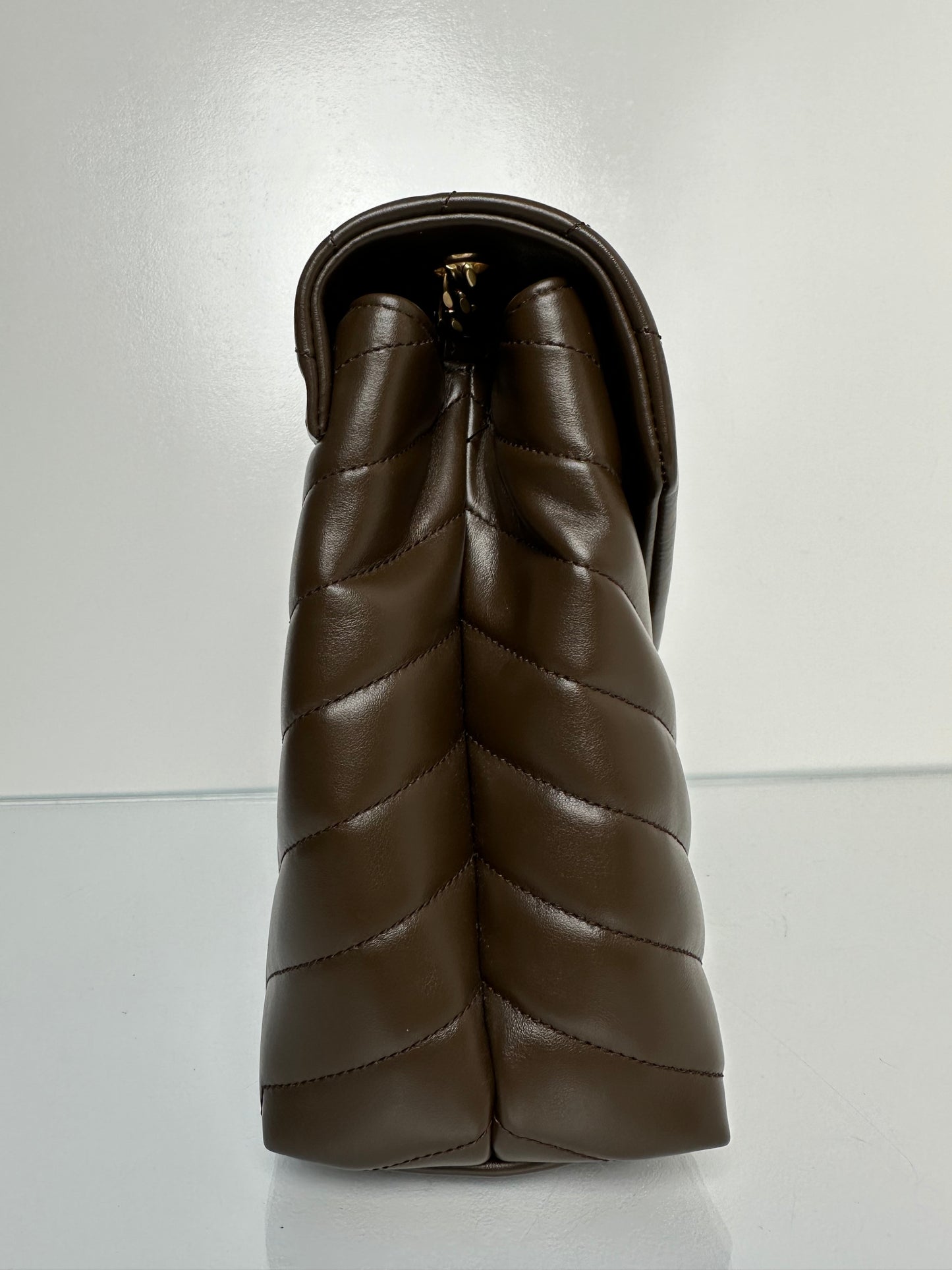 Saint Laurent Loulou Brown Matelasse Bag