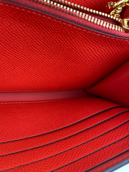 Hermes Constance Long Wallet Epsom Rose Texas GHW