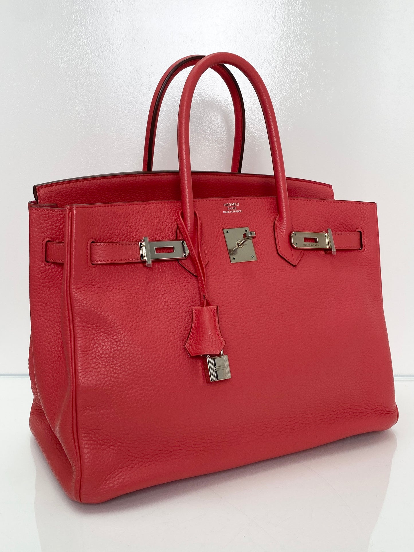 Hermes Birkin 35 Bougainvillea Clemence PHW #N