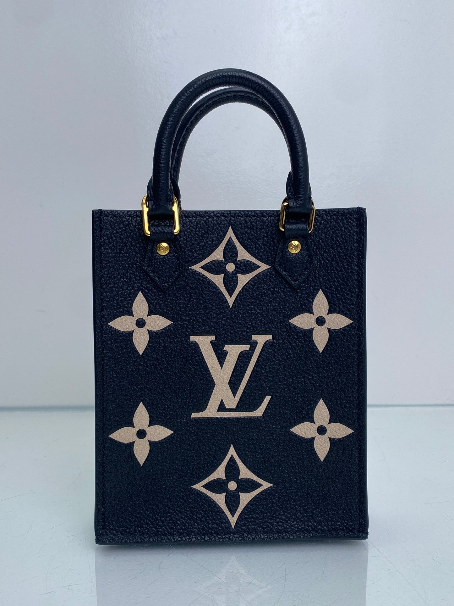 Louis Vuitton Sac Plat BB Black Empriente Giant Monogram GHW