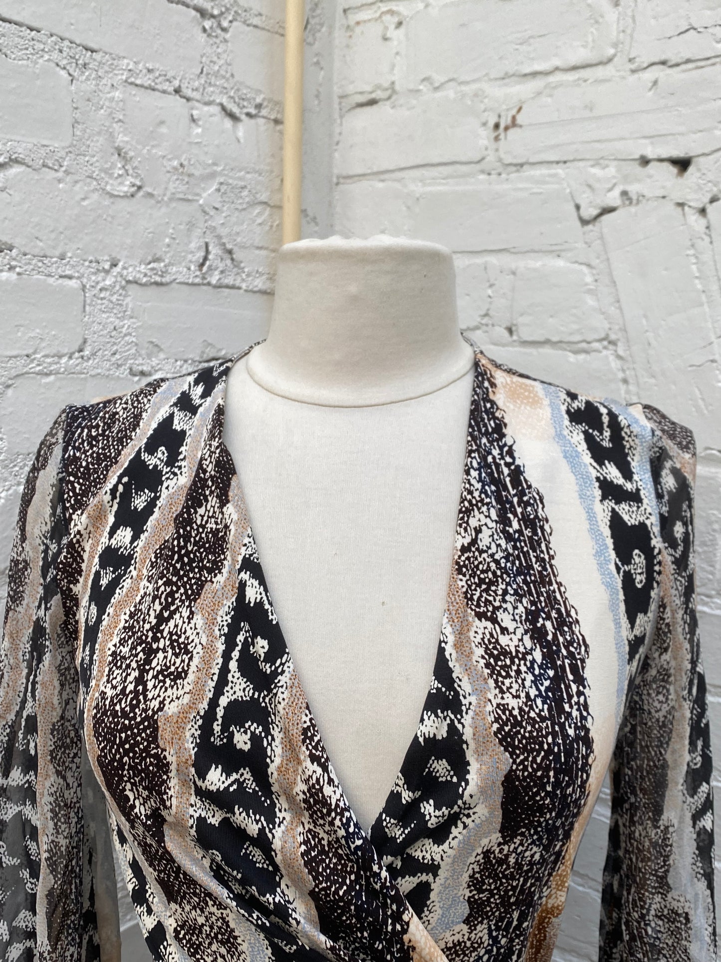 Diane von Furstenberg Multicolor Wrap Dress, 6