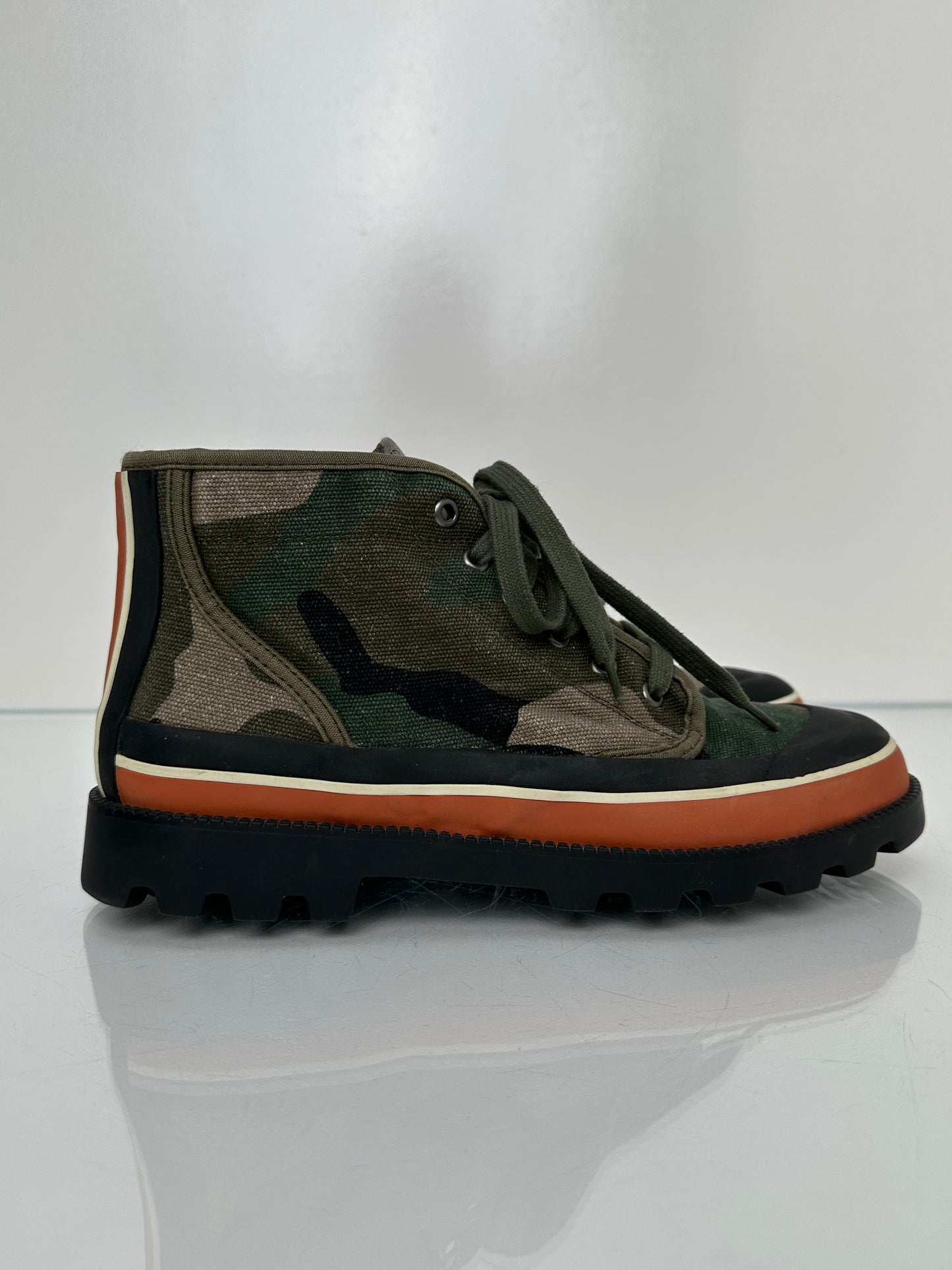 Valentino Camo Combat Boots, 39