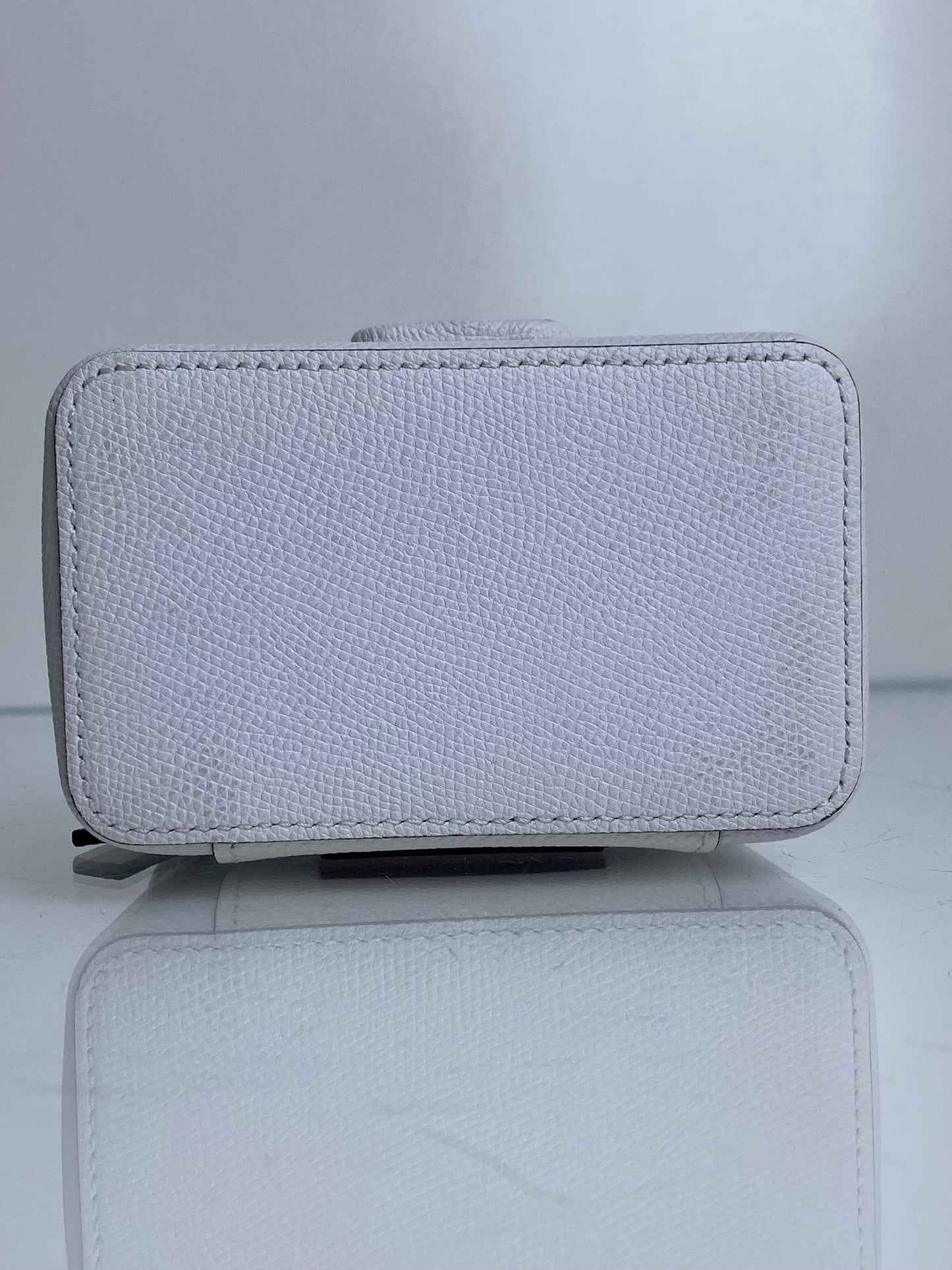 Valentino White Tophandle Vanity Case Bag GHW