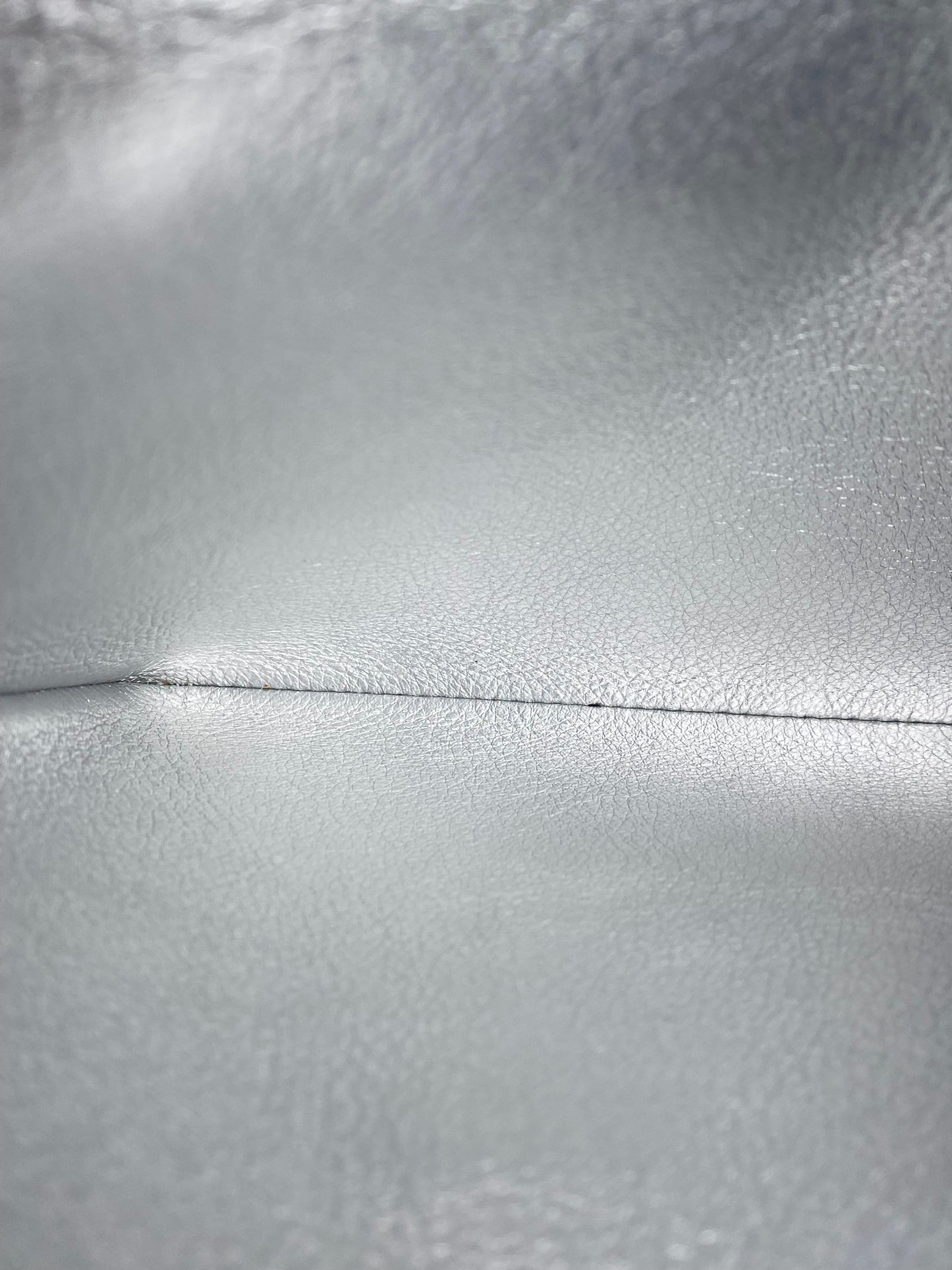 Celine Cuir Triomphe Small Pouch Metallic Silver