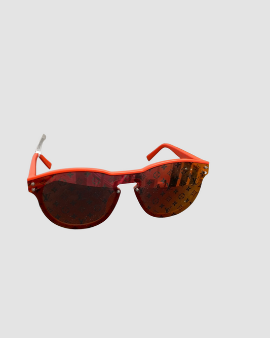 Louis Vuitton Men's Orange Monogram Waimea Round Sunglasses Z1332E