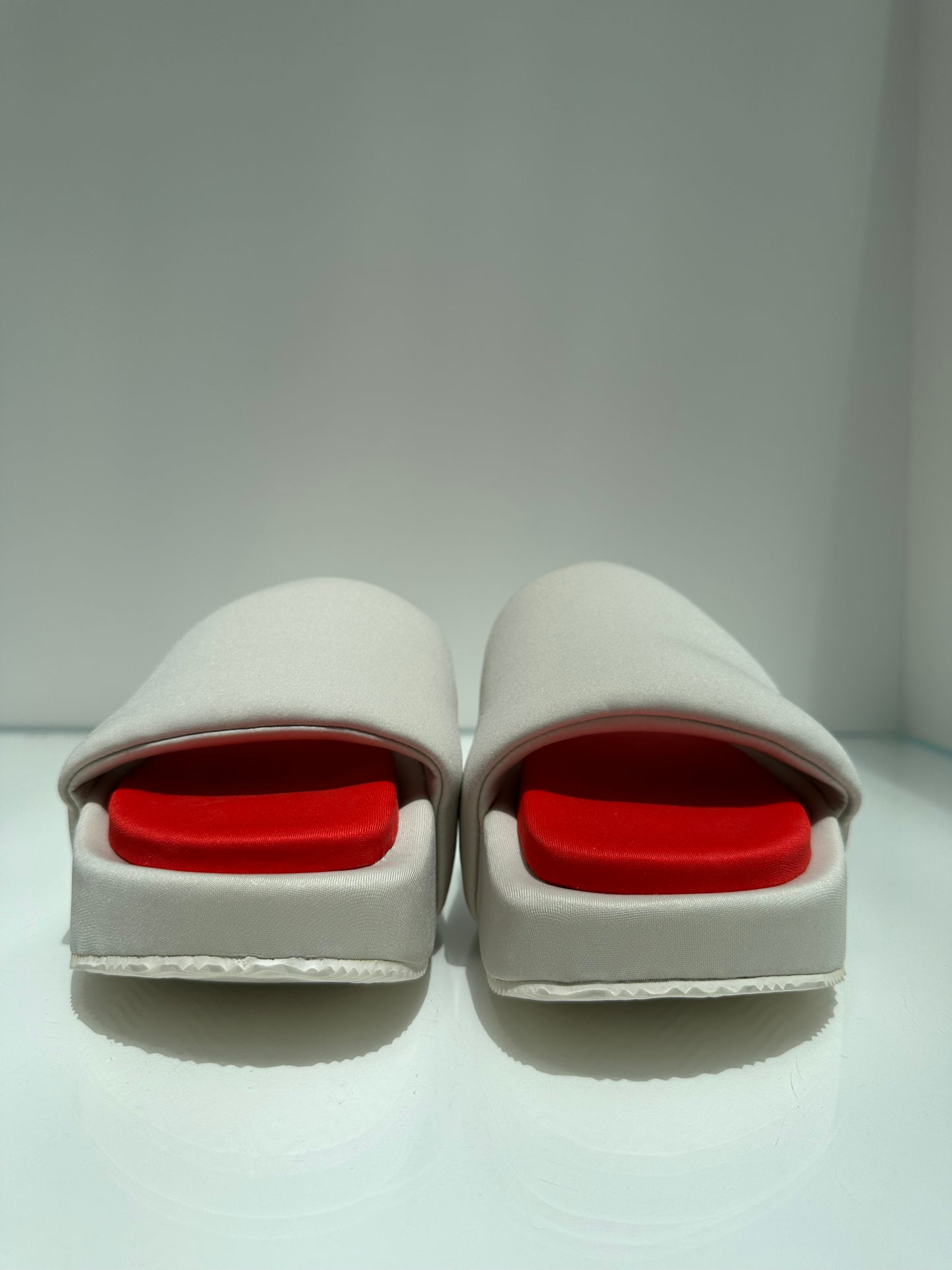 Yohji Yamamoto Cream & Red Nylon Slides, 9