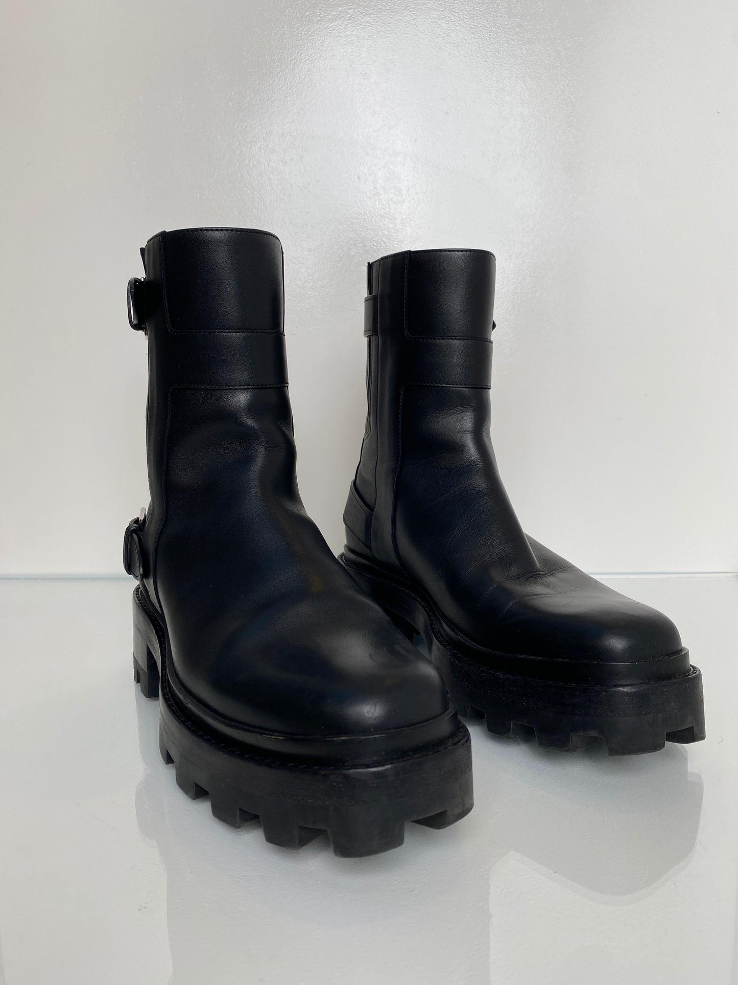 Hermes Jaimy Black Combat Boots, 40