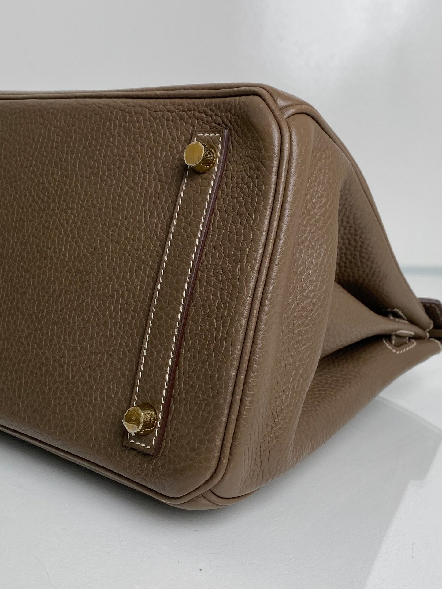 Hermes Birkin 30 Etoupe Clemence GHW #C