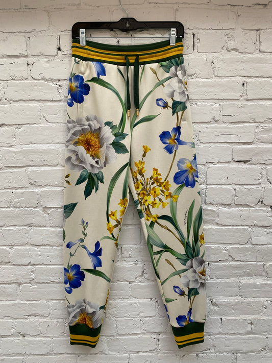 Dolce & Gabbana Cream Floral Print Joggers, 38