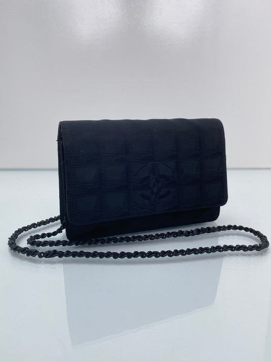 Chanel Black Travel Ligne WOC Bag BHW