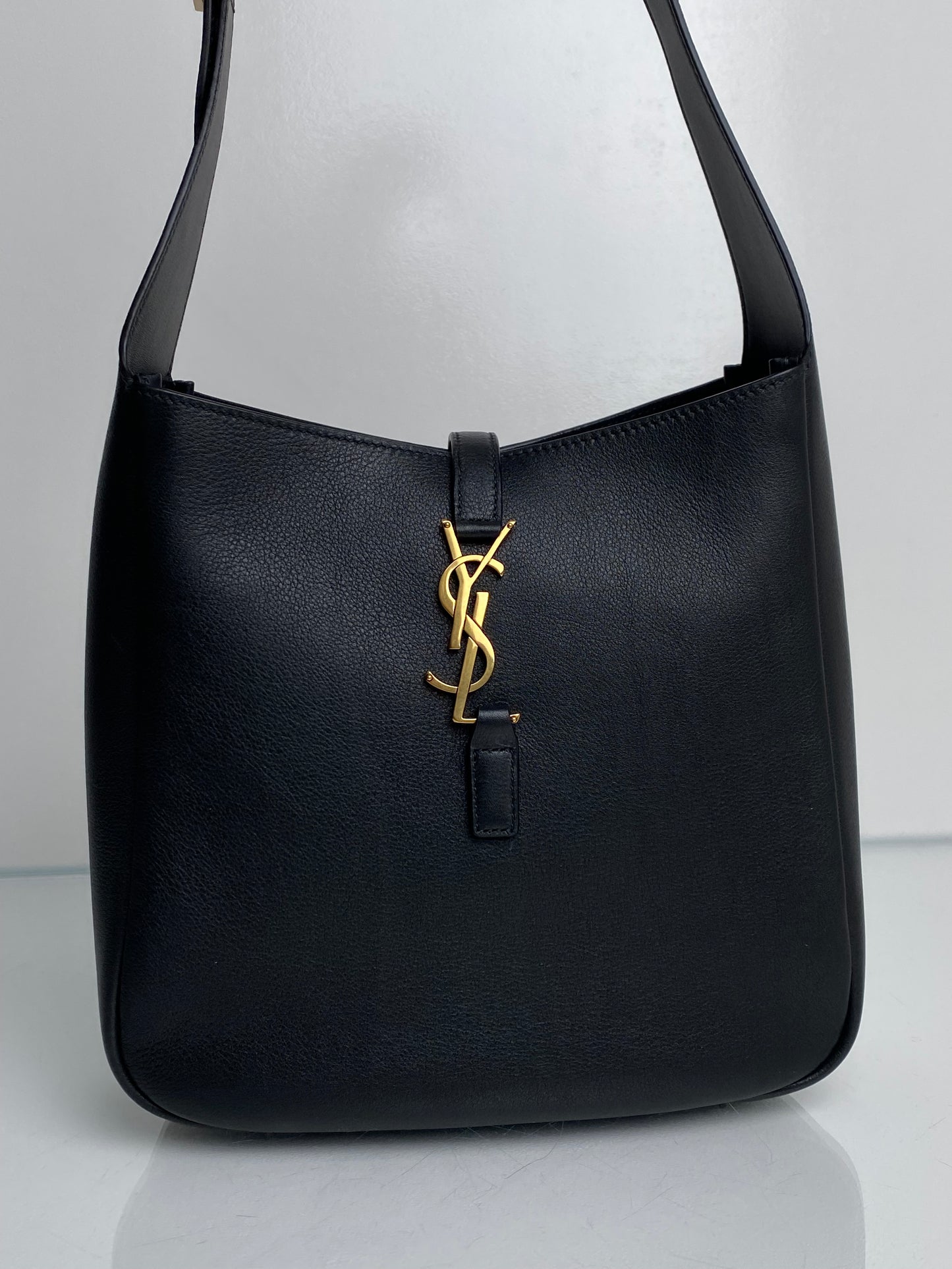 Saint Laurent Black Leather 5 Á 7 Small Bag GHW