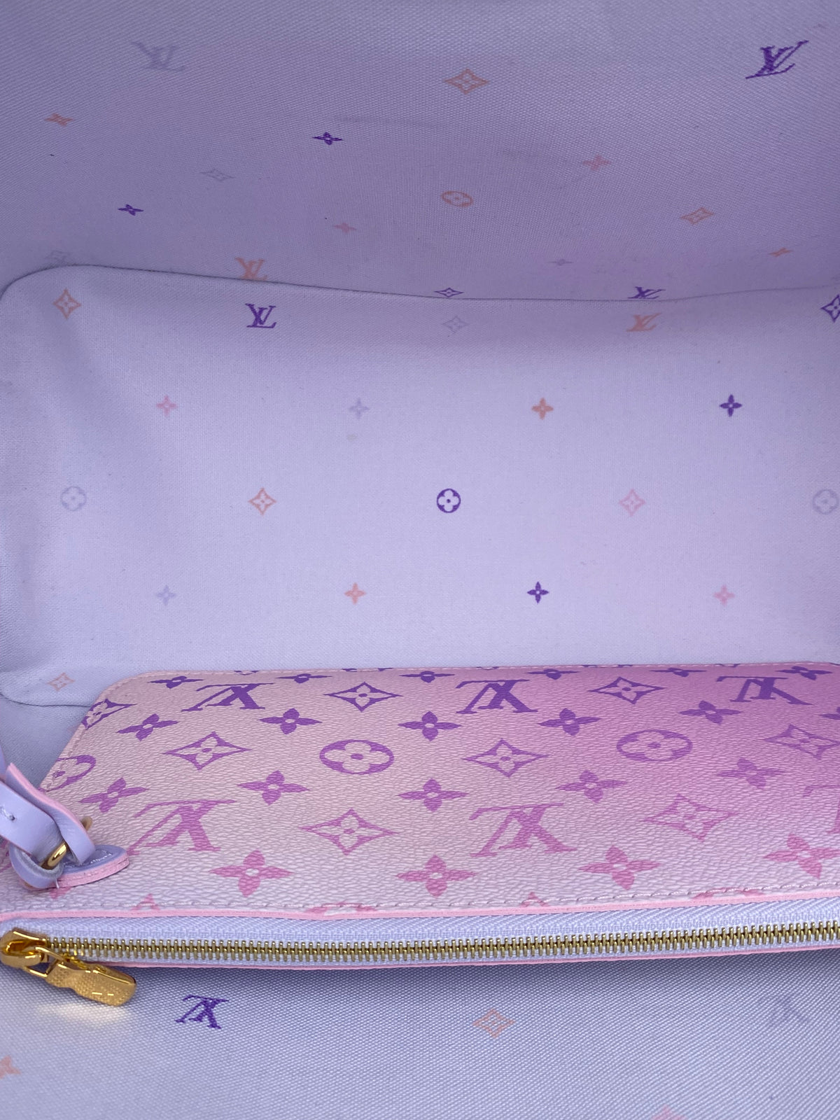 Louis Vuitton Pink Ombre Giant Monogram Spring In The City Neverfull Bag MM GHW