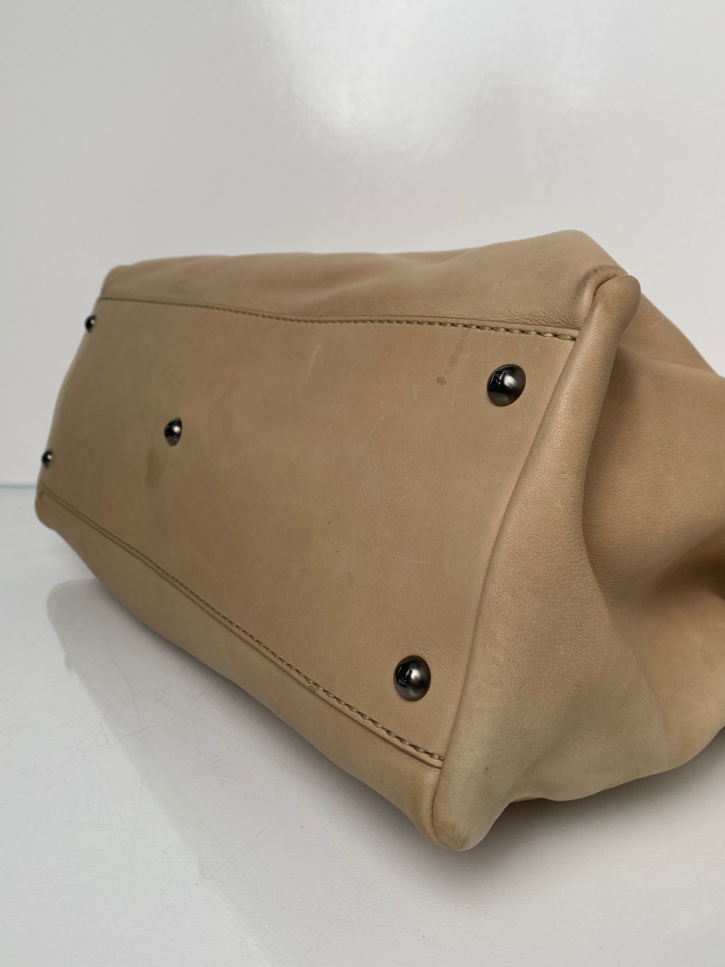 Fendi Beige & Grey Peekaboo Tote Bag TTHW