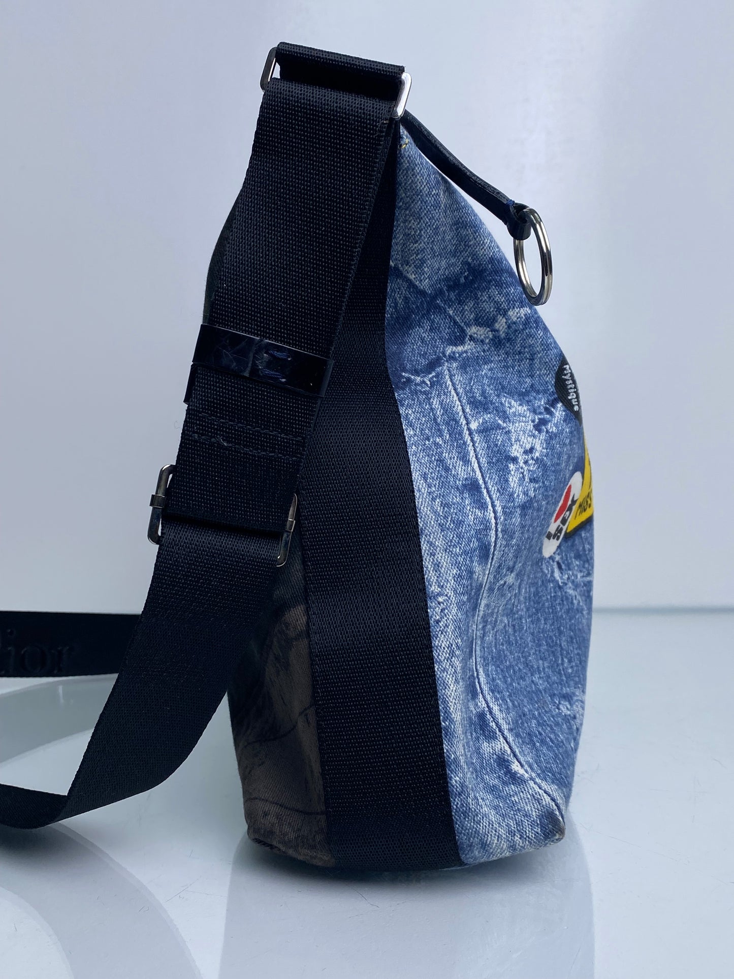 Christian Dior Miss Diorella Denim Print Messenger Bag SHW