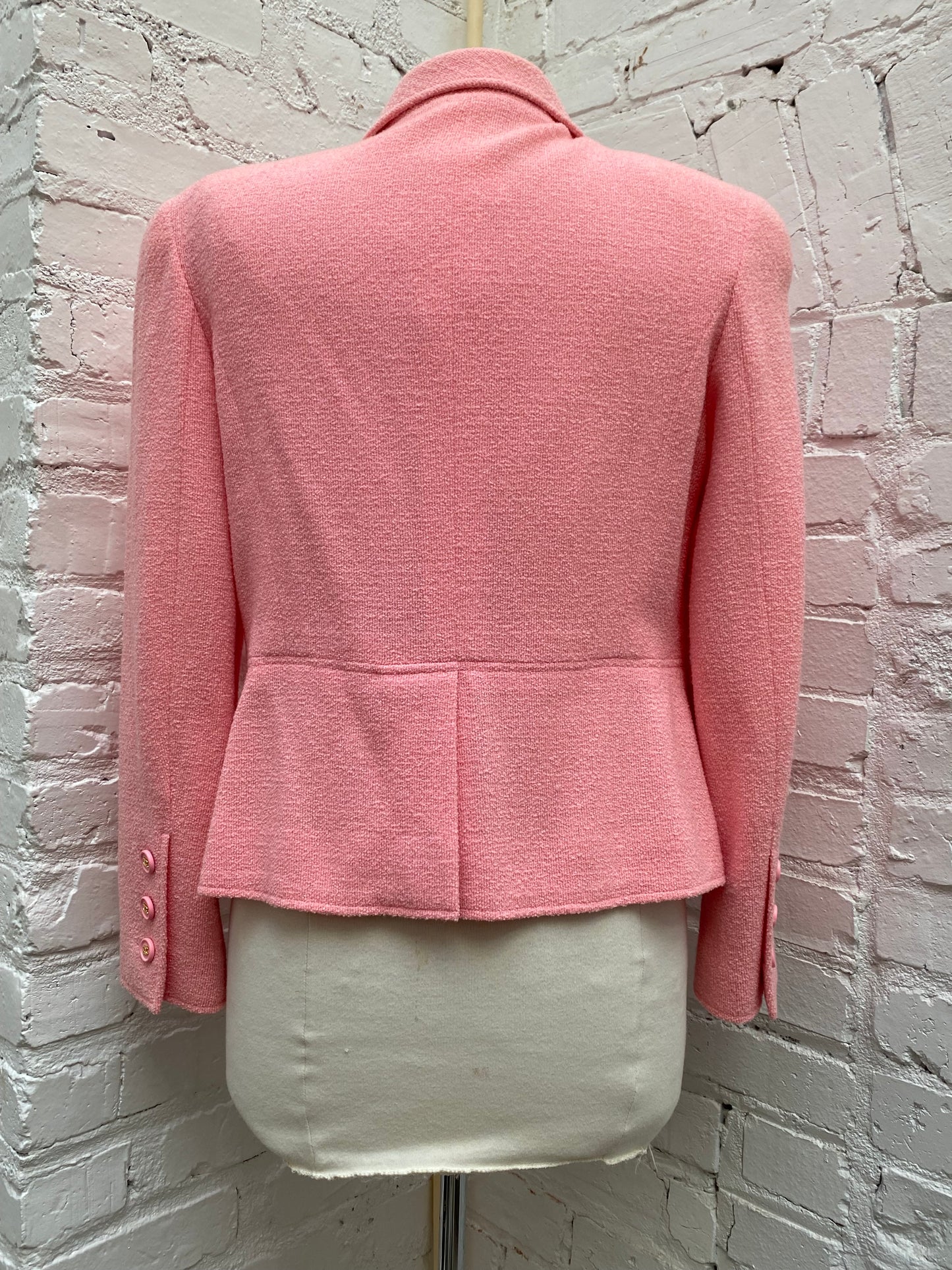 Chanel Pink Wool Blazer, 42