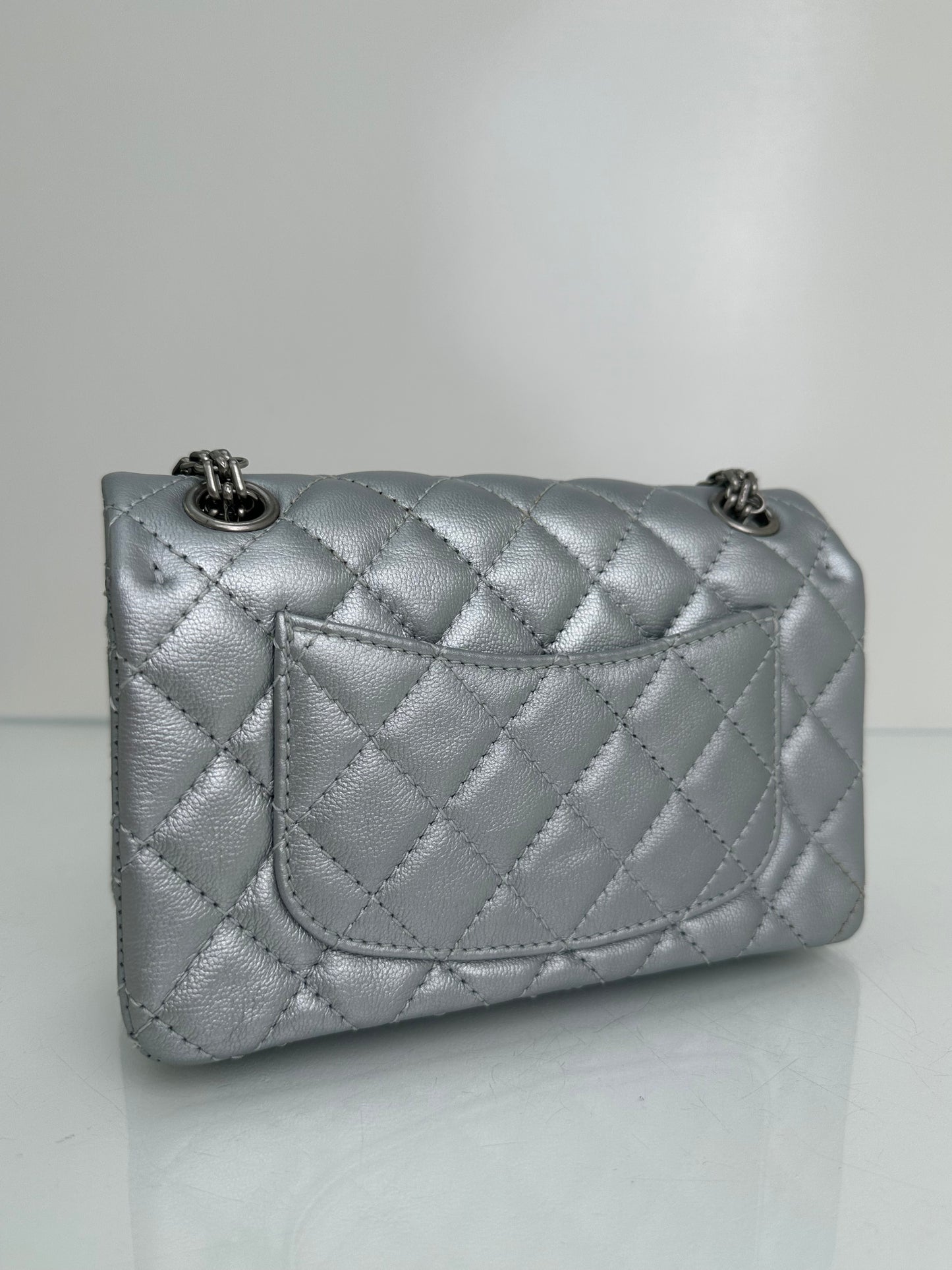 Chanel Re-issue Small Silver Flap SHW