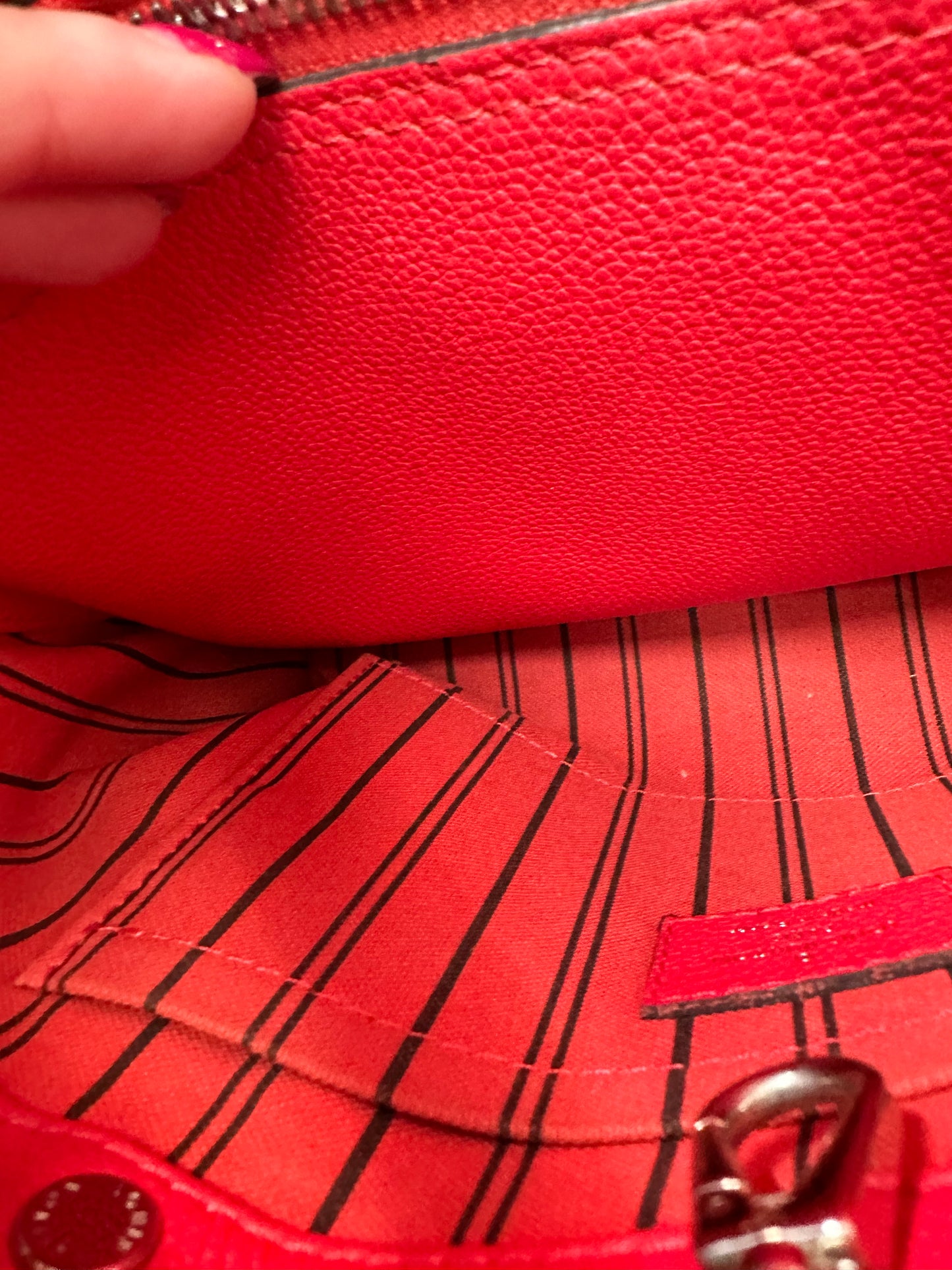 Louis Vuitton Montaigne BB Red Empriente w/ strap
