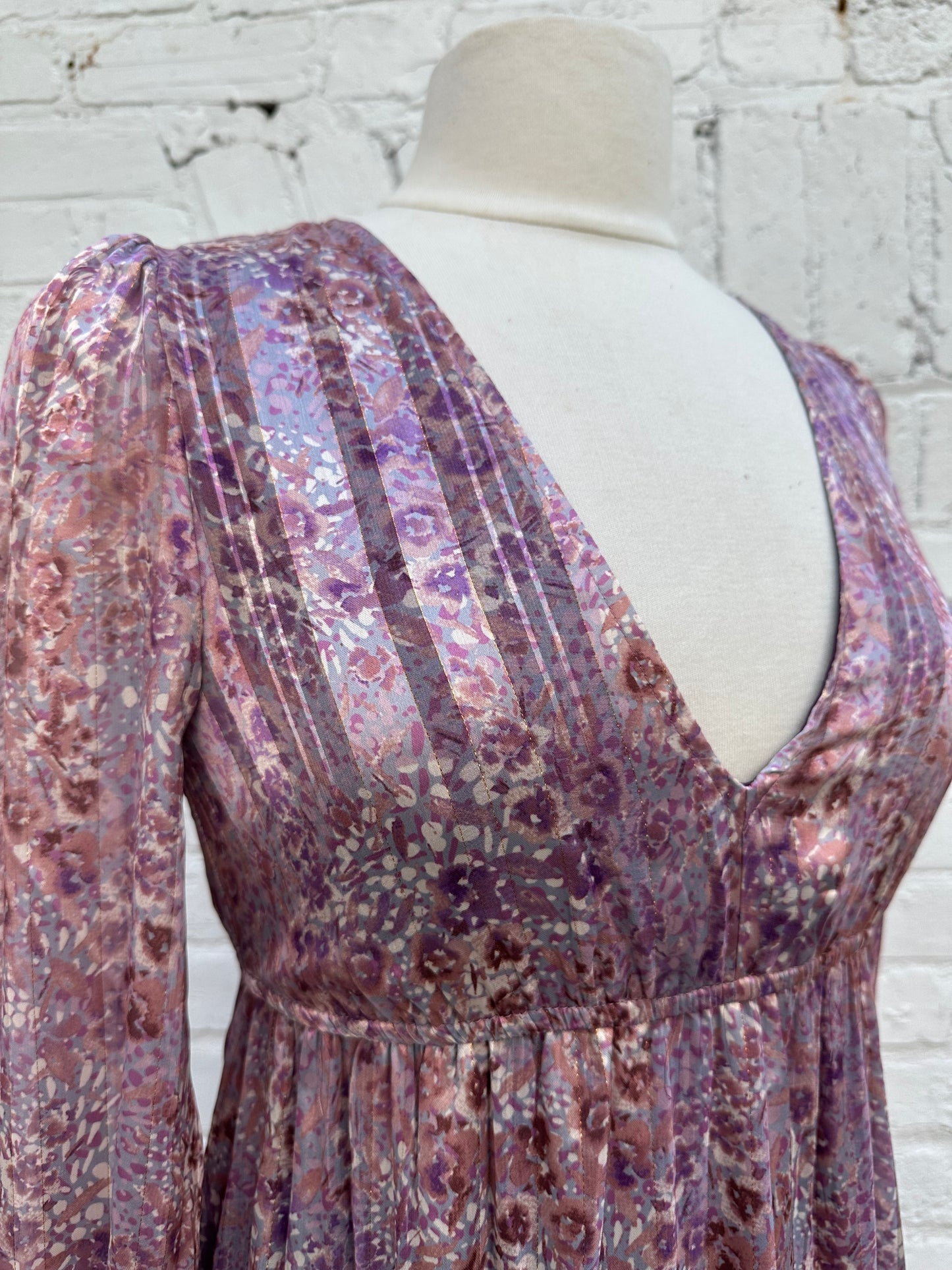 Meet Me in Santorini Purple Floral Long Sleeve Dress