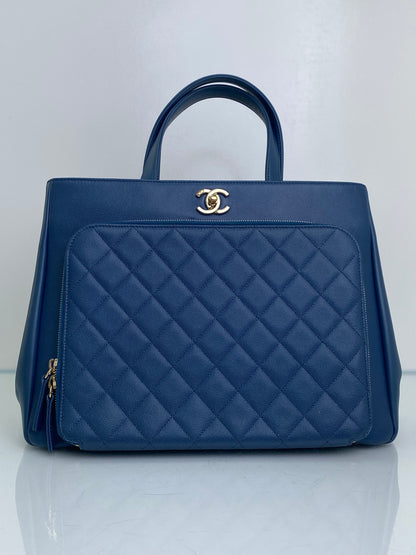 Chanel Blue Business Affinity Tote Bag GHW